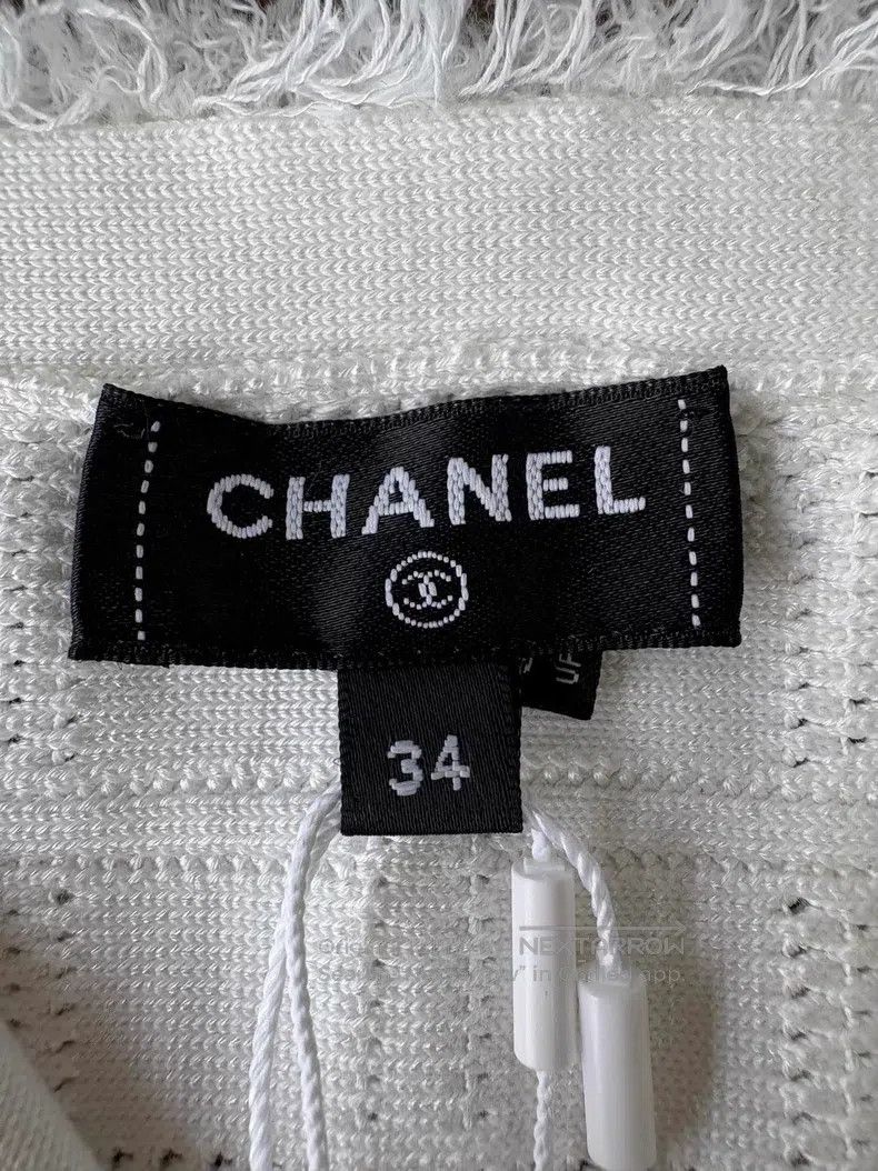 Chanel Chanel 25B super white velvet tassel plaid strap dress Size XXS / US 00 / IT 34 - 6 Thumbnail