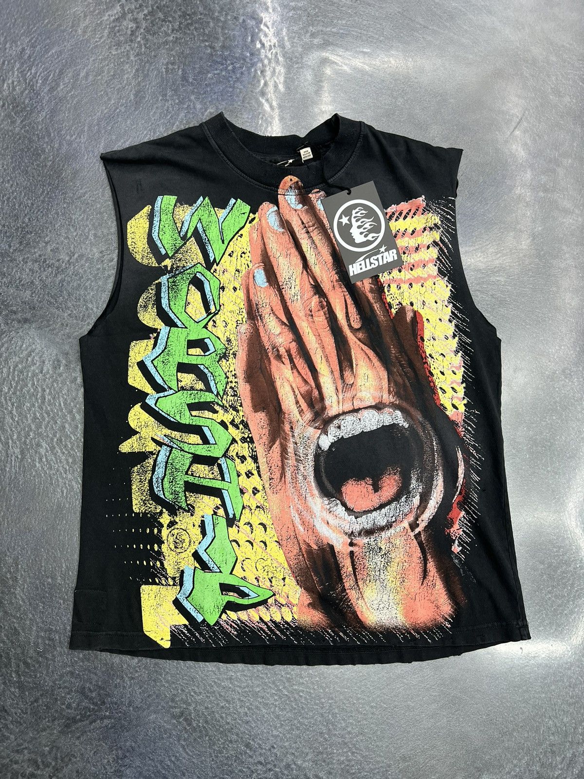 HELLSTAR Hellstar Worship Hands Sleeveless T-Shirt Size US S / EU 44-46 / 1 - 1 Thumbnail
