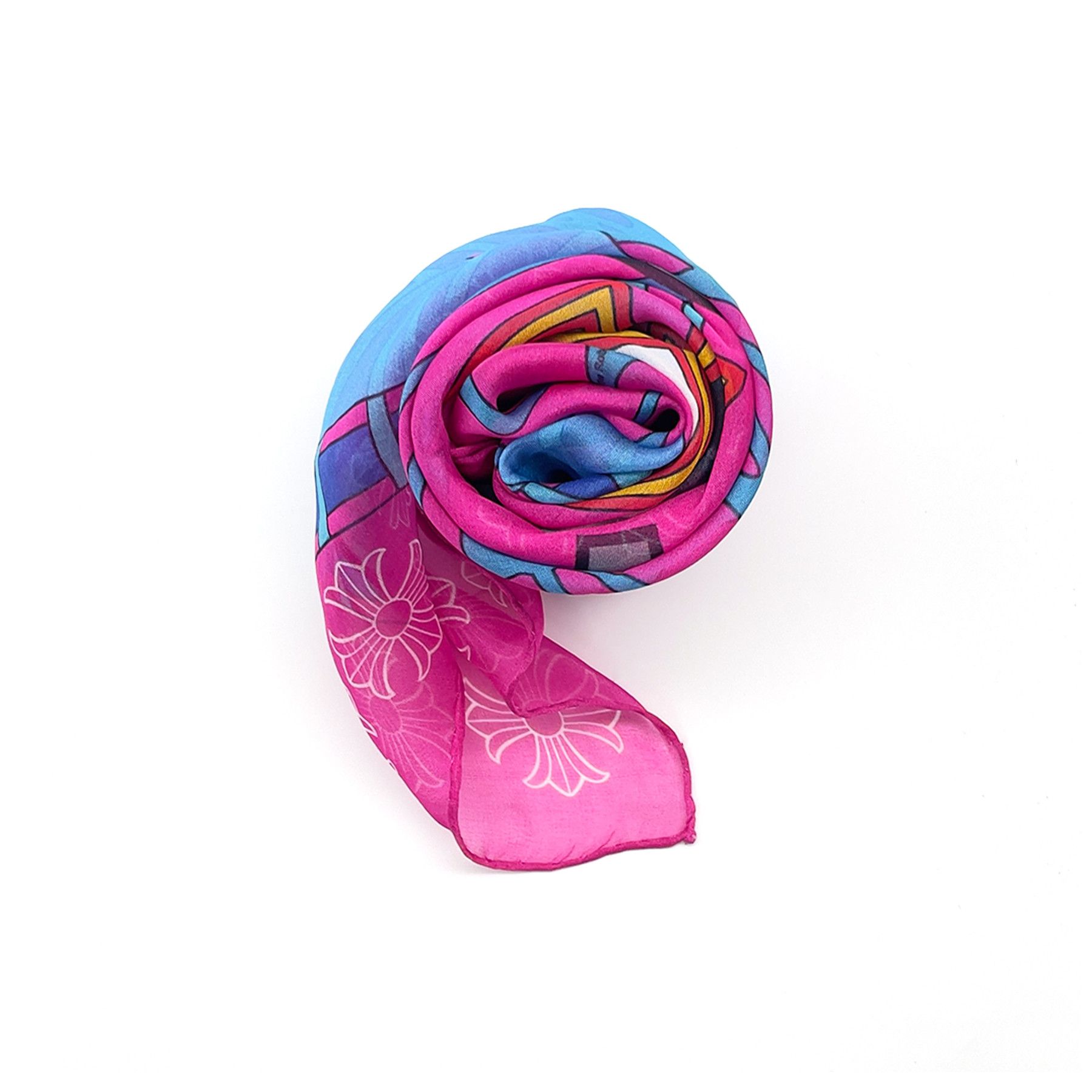Chrome Hearts Chrome Hearts Mapplethorpe Print Pink Silk Scarf Size ONE SIZE - 2 Thumbnail