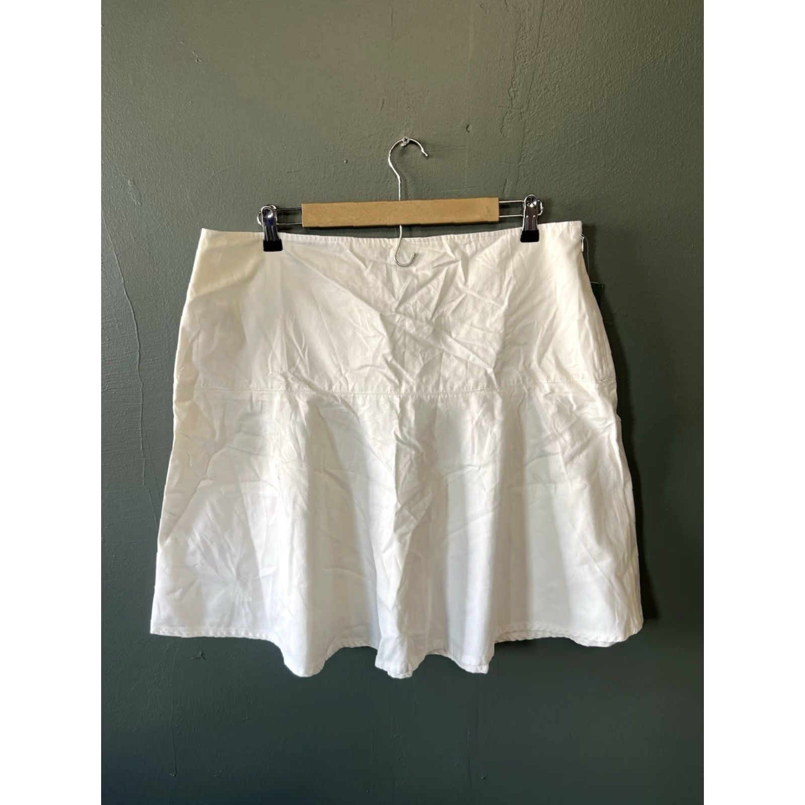 Ralph Lauren Lauren Ralph Lauren Womens White Fit Flare Button Skirt Size 14 NWT Size 36" / US 14 / IT 50 - 2 Thumbnail