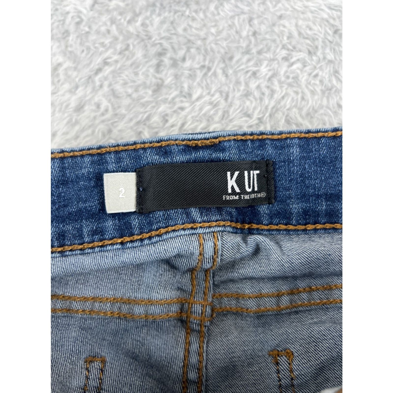 Vintage KUT from the Kloth Jeans Women Bootcut 2 Blue Denim Low Rise 26x31 Cotton Size 26" / US 2 / IT 38 - 6 Thumbnail