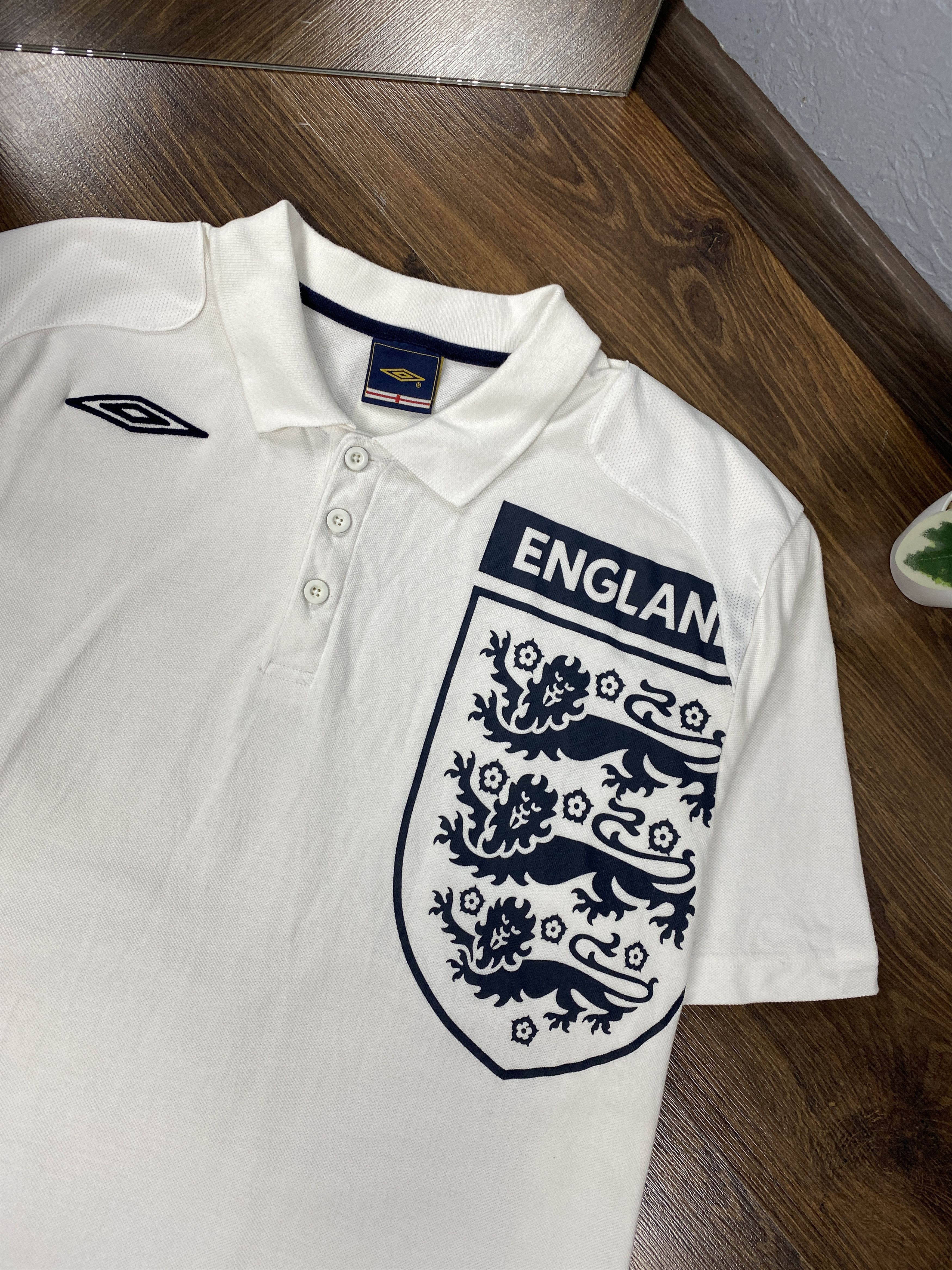 Umbro Umbro England vintage polo shirt Size US XXL / EU 58 / 5 - 2 Thumbnail