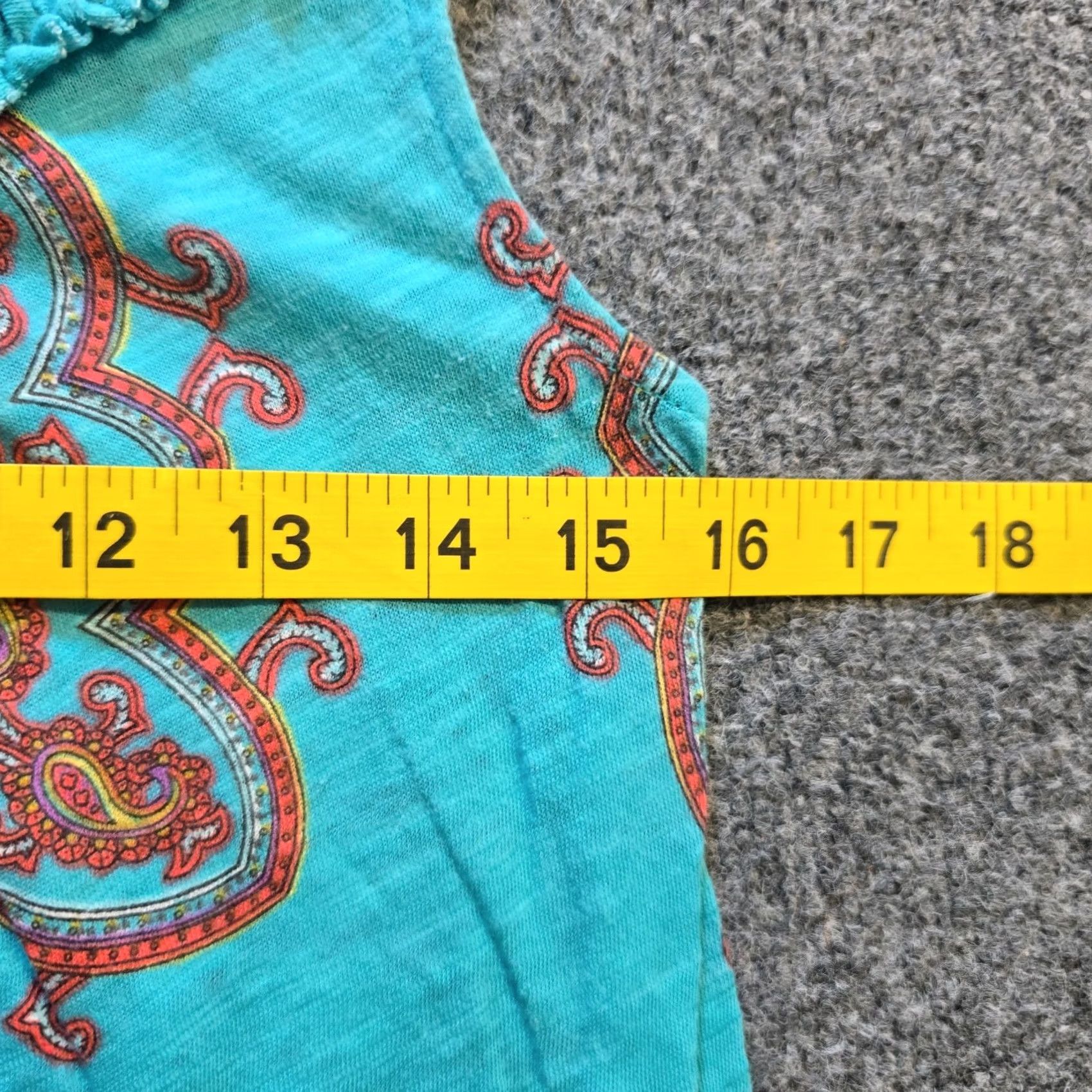 Vintage Meadow Rue Anthropologie Top Womens XS Green Ruched Neckline Boho Causal Shirt Blouse Knit Cotton Sleeveless Round Neck Casual Womens Size XS / US 0-2 / IT 36-38 - 4 Thumbnail