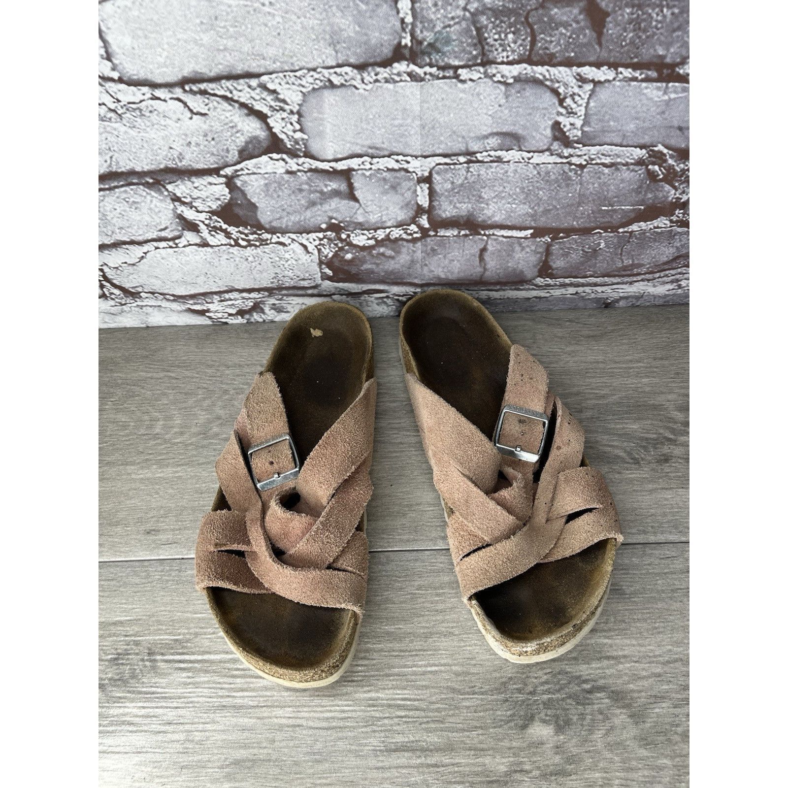 Birkenstock Birkenstock Lugano Pink Clay Suede Leather Slides Sandals Wo Size US 8.5 / IT 38.5 - 2 Thumbnail