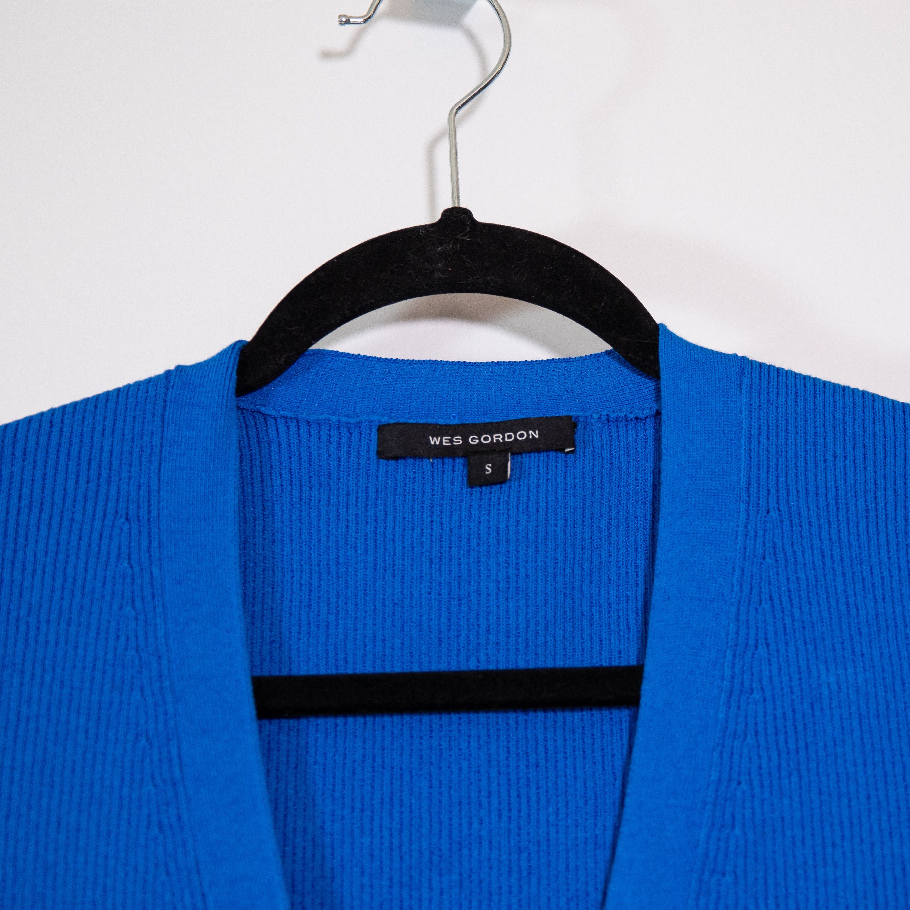 Other Wes Gordon Ribbed Knit Stretch V Neck Size S / US 4 / IT 40 - 2 Thumbnail