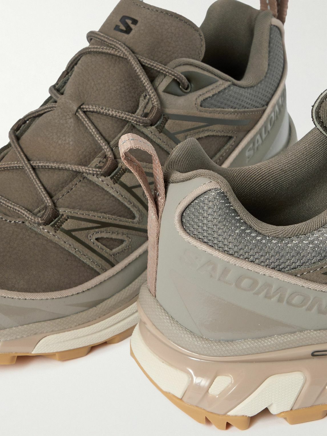 Salomon o1y0525 Logo Low-Top Sneakers in Brown/Beige Size US 10.5 / EU 43-44 - 4 Thumbnail