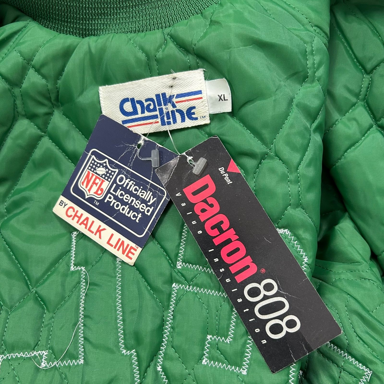 NFL DS VTG 90s PHILADELPHIA EAGLES CHALK LINE SATIN JACKET Size US XL / EU 56 / 4 - 5 Thumbnail