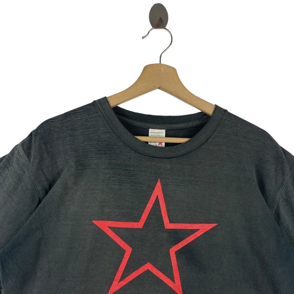 Japanese Brand × Schott Vintage SCHOTT PERFECTO spellout tee Size US L / EU 52-54 / 3 - 3 Thumbnail