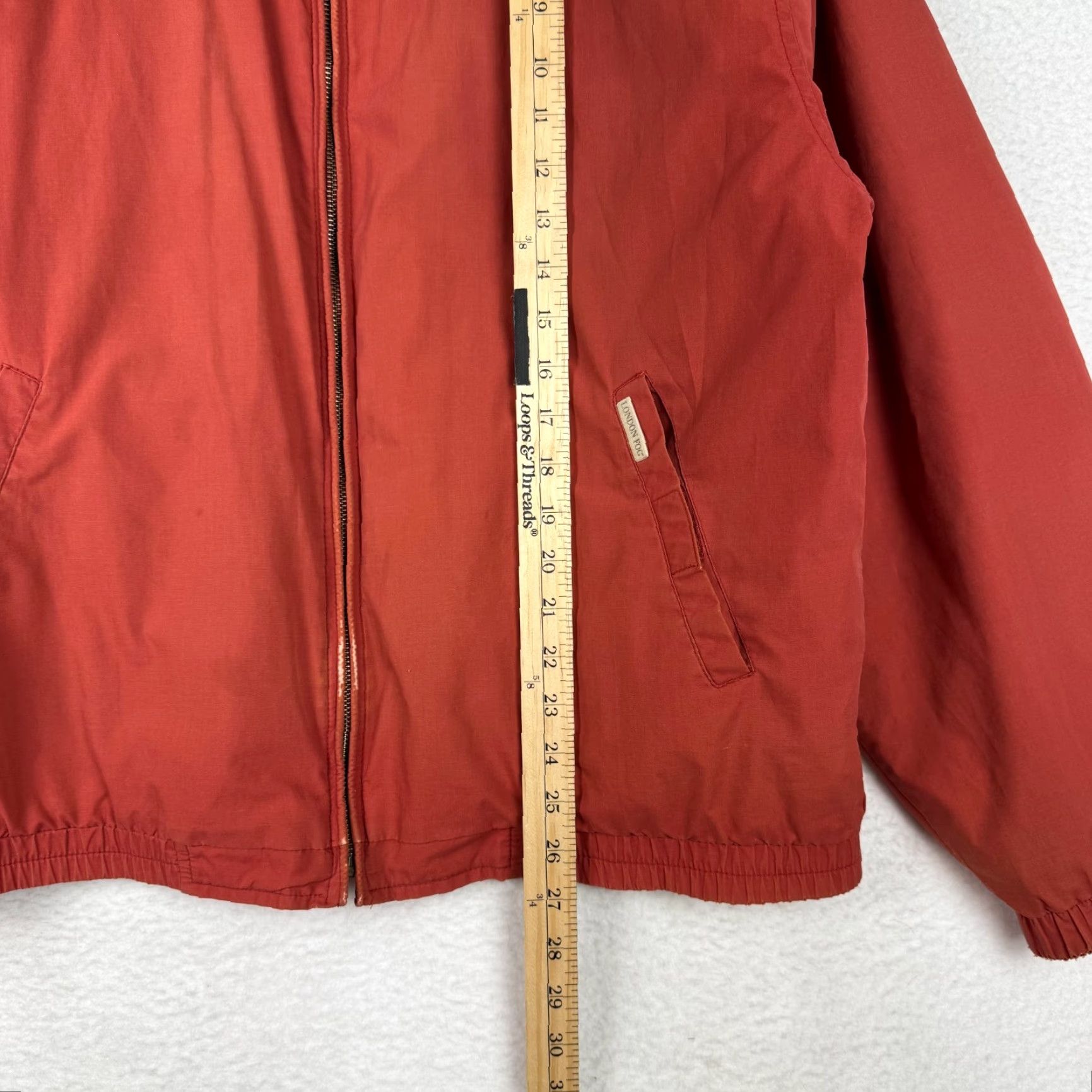 London Fog London Fog Men's Jacket Full Zip Plaid Quilt Lined Cotton Blend Red M Windbreaker Winter Fall Casual Regular Size US M / EU 48-50 / 2 - 7 Thumbnail