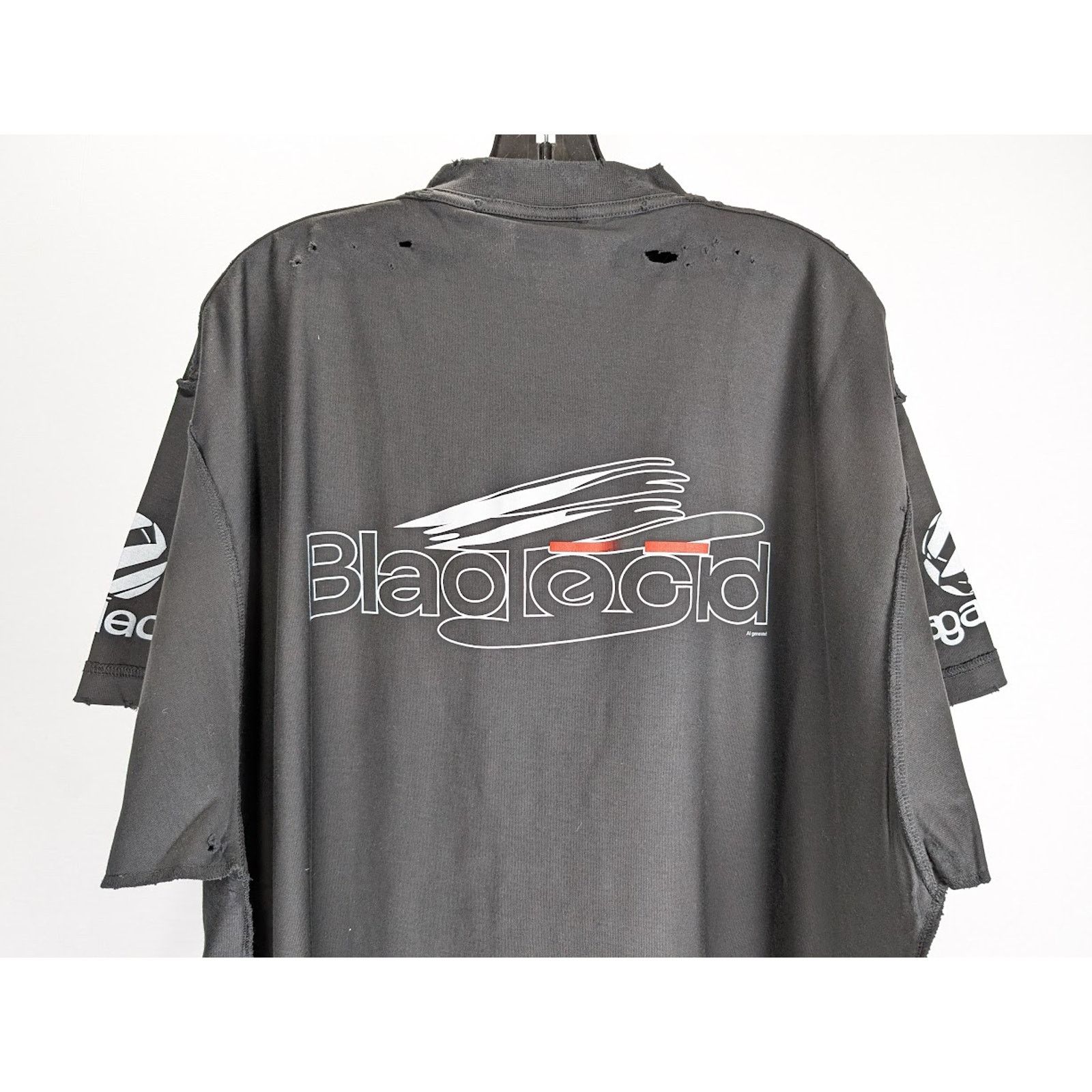 Balenciaga o1rshd1 Inside Out T-Shirt in Faded Black/White Size US L / EU 52-54 / 3 - 13 Thumbnail