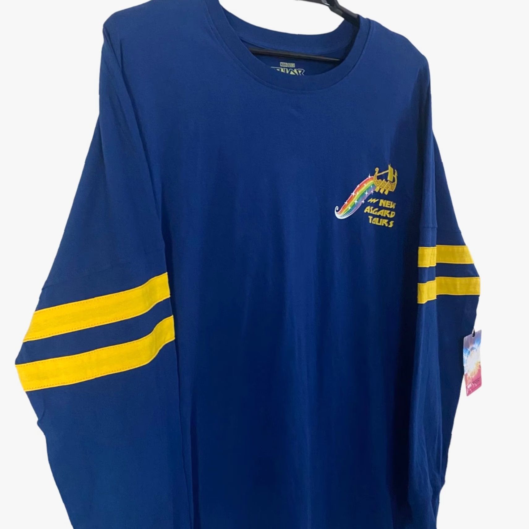 Vintage Marvel Studios Thor Love And Thunder Shirt Long-Sleeve Mens XL New Asgard Blue Cotton Graphic Print T-Shirt Size US XL / EU 56 / 4 - 4 Thumbnail