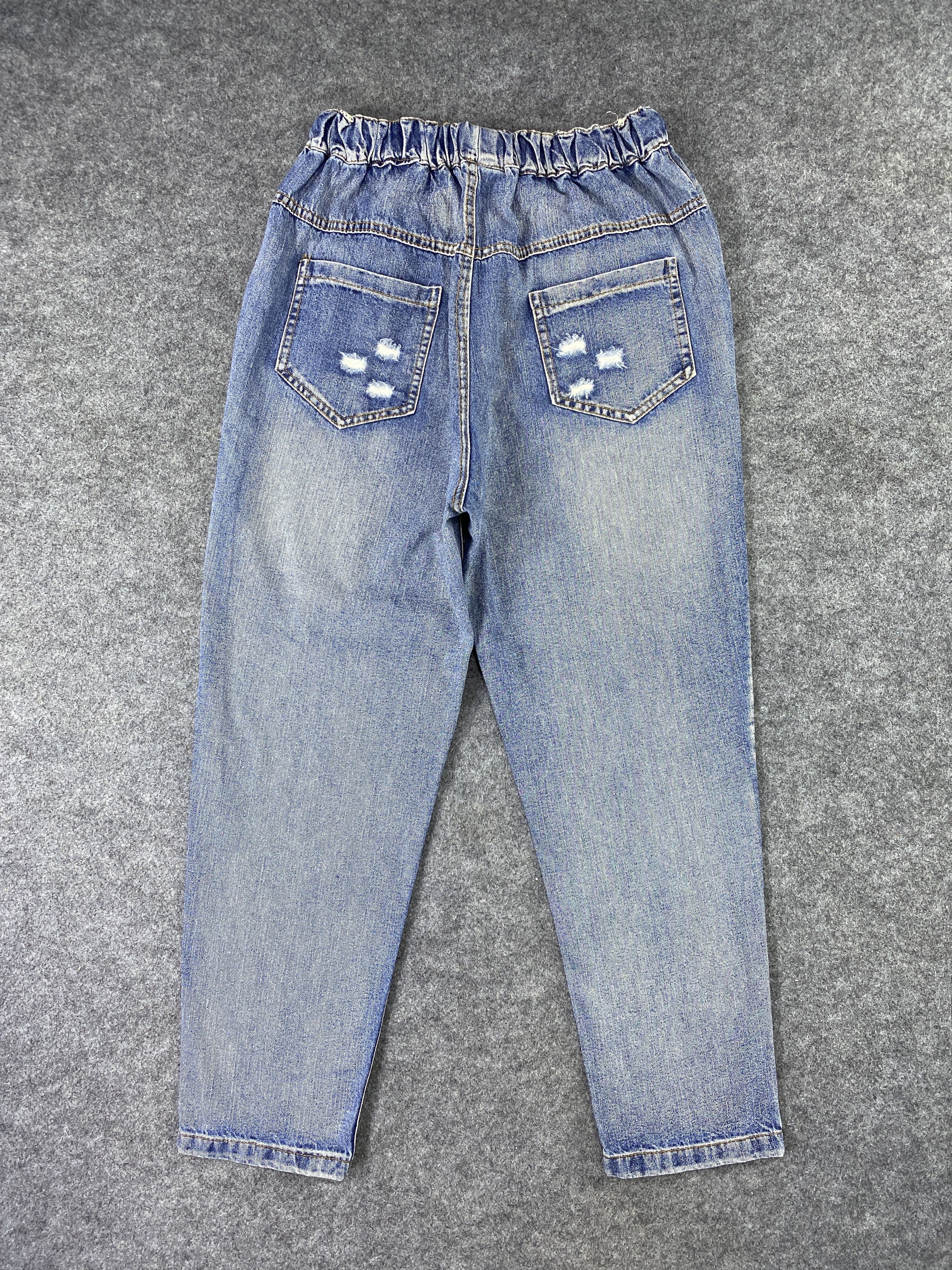 Japanese Brand Japanese Brand Distressed Joggers Denim - J1050 Size 24" / US 00 / IT 34 - 3 Thumbnail