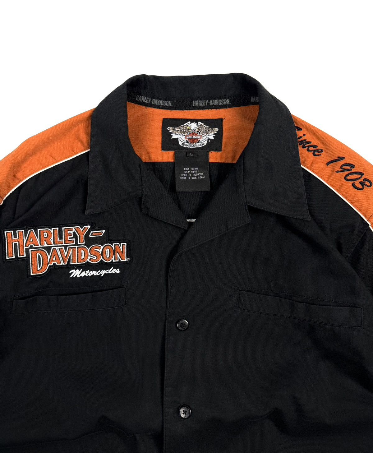 Harley Davidson Harley Davidson Vintage Mechanic Shop Shirt Rare Biker USA Size US L / EU 52-54 / 3 - 10 Thumbnail