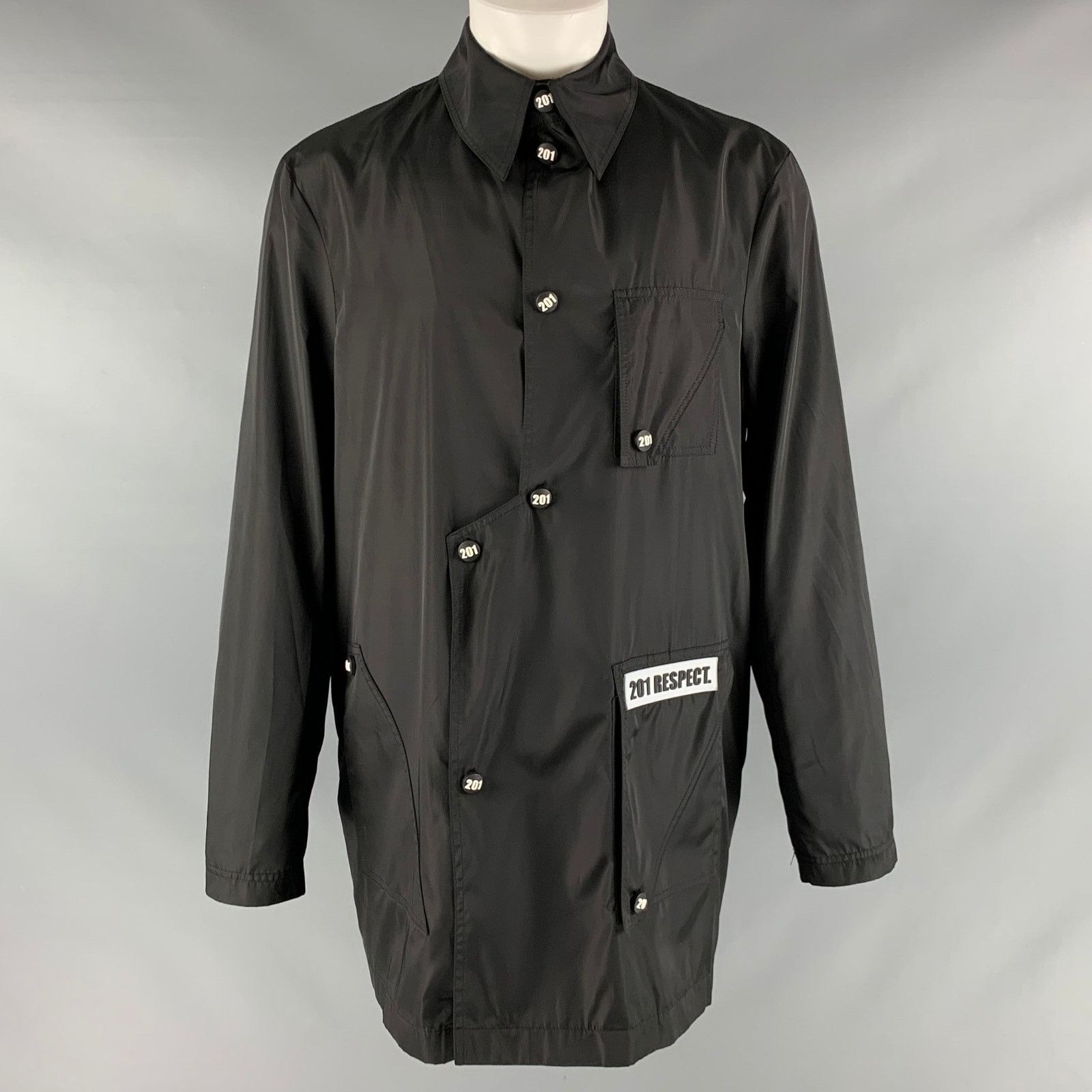 Other 201 RESPECT Size S Black Polyester Windbreaker Coat Size US S / EU 44-46 / 1 - 1 Thumbnail