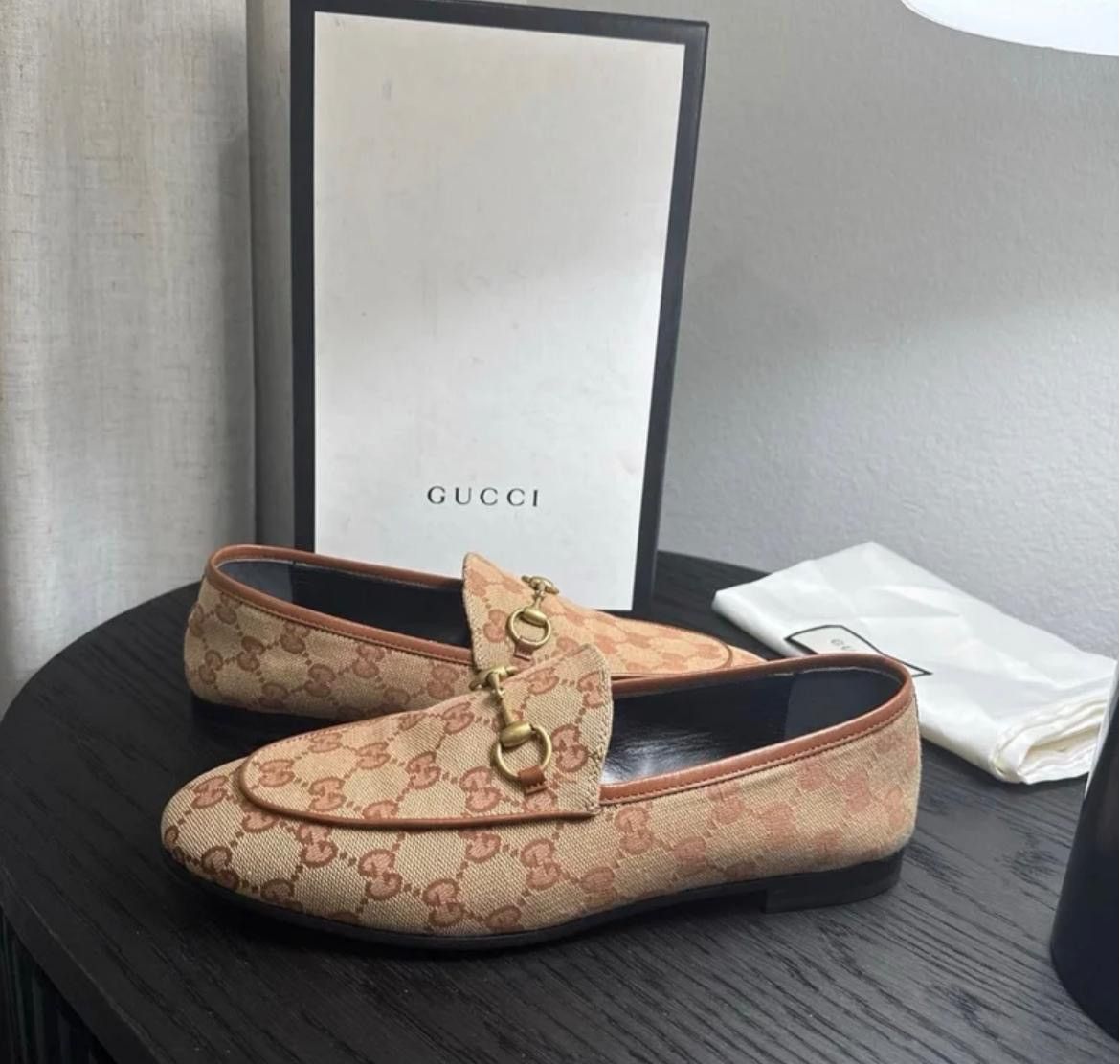 Gucci New Gucci Jordaan GG Supreme Horsebit Loafers 39.5 Size US 9 / IT 39 - 2 Thumbnail