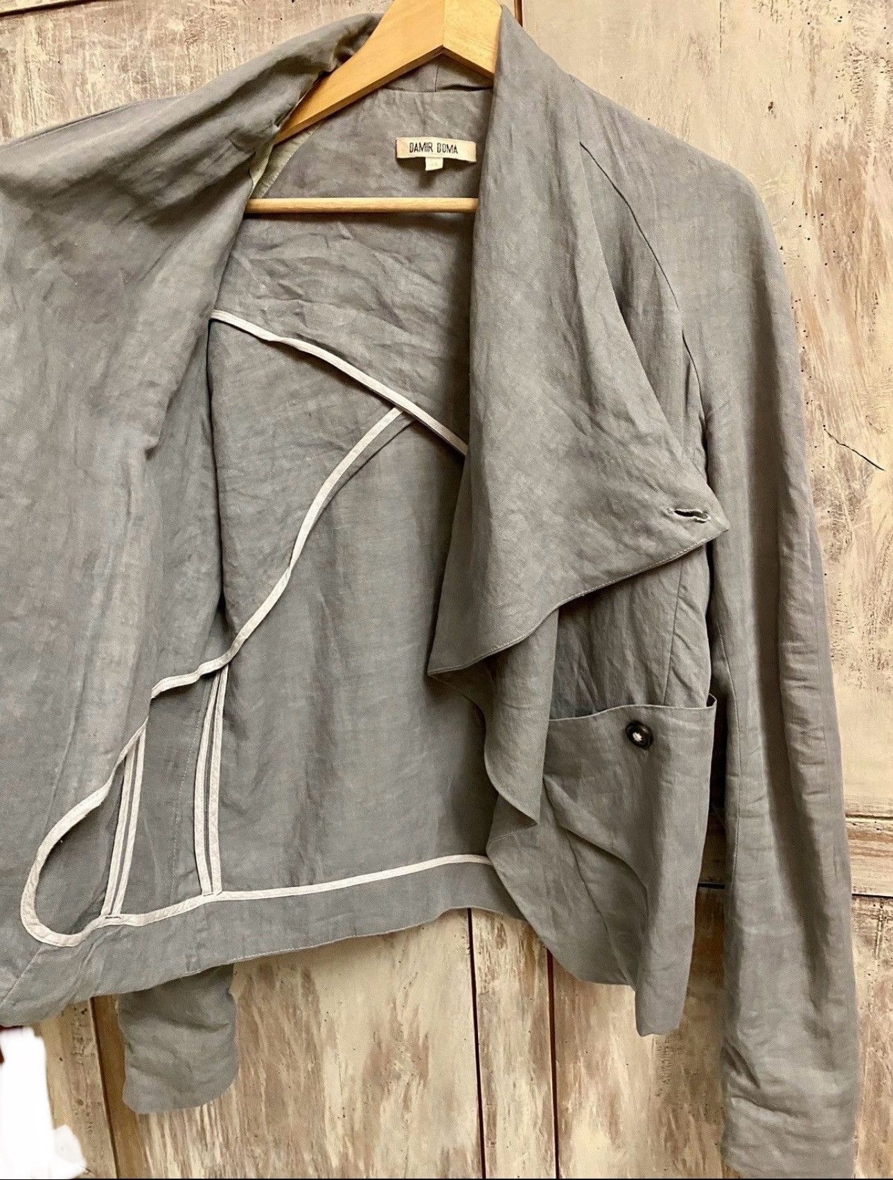 damir doma archive grey linen jacket 44 men