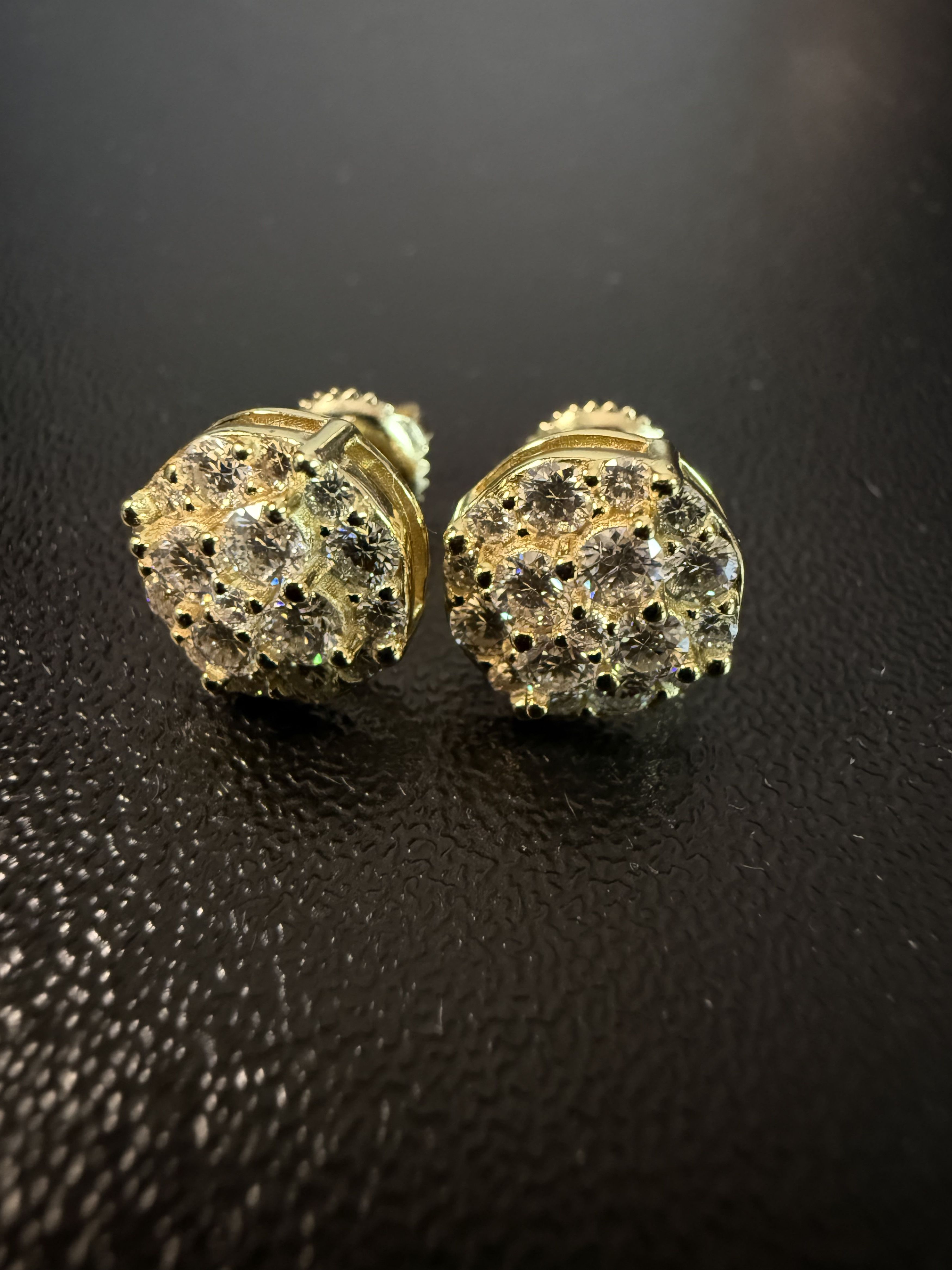 Other Gold Plated Half Snowball's Moissanite gold plated Earrings Size ONE SIZE - 2 Thumbnail