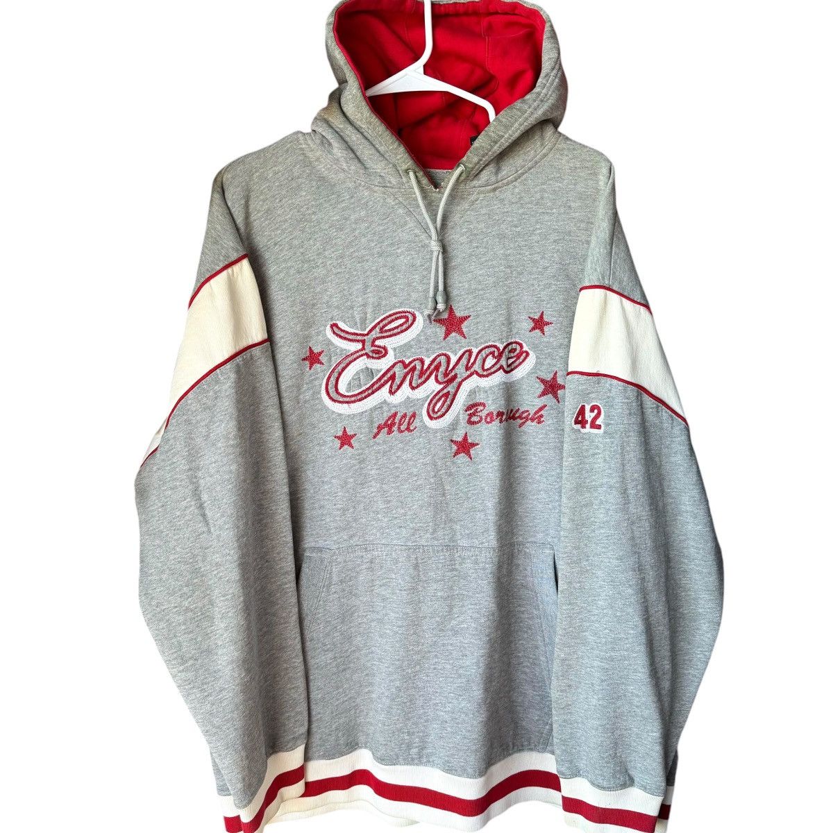 ENYCE Baggy Y2K Oversized Varsity Hoodie Skater Hiphop