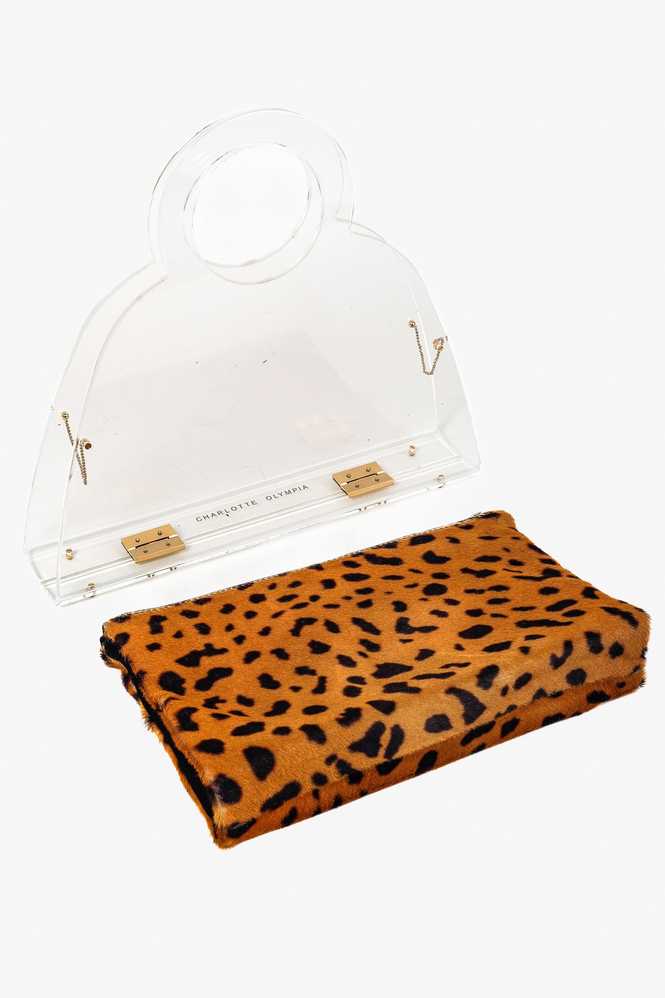 Charlotte Olympia Charlotte Olympia Zehava Pony Hair Plexiglass Handbag Size ONE SIZE - 9 Thumbnail