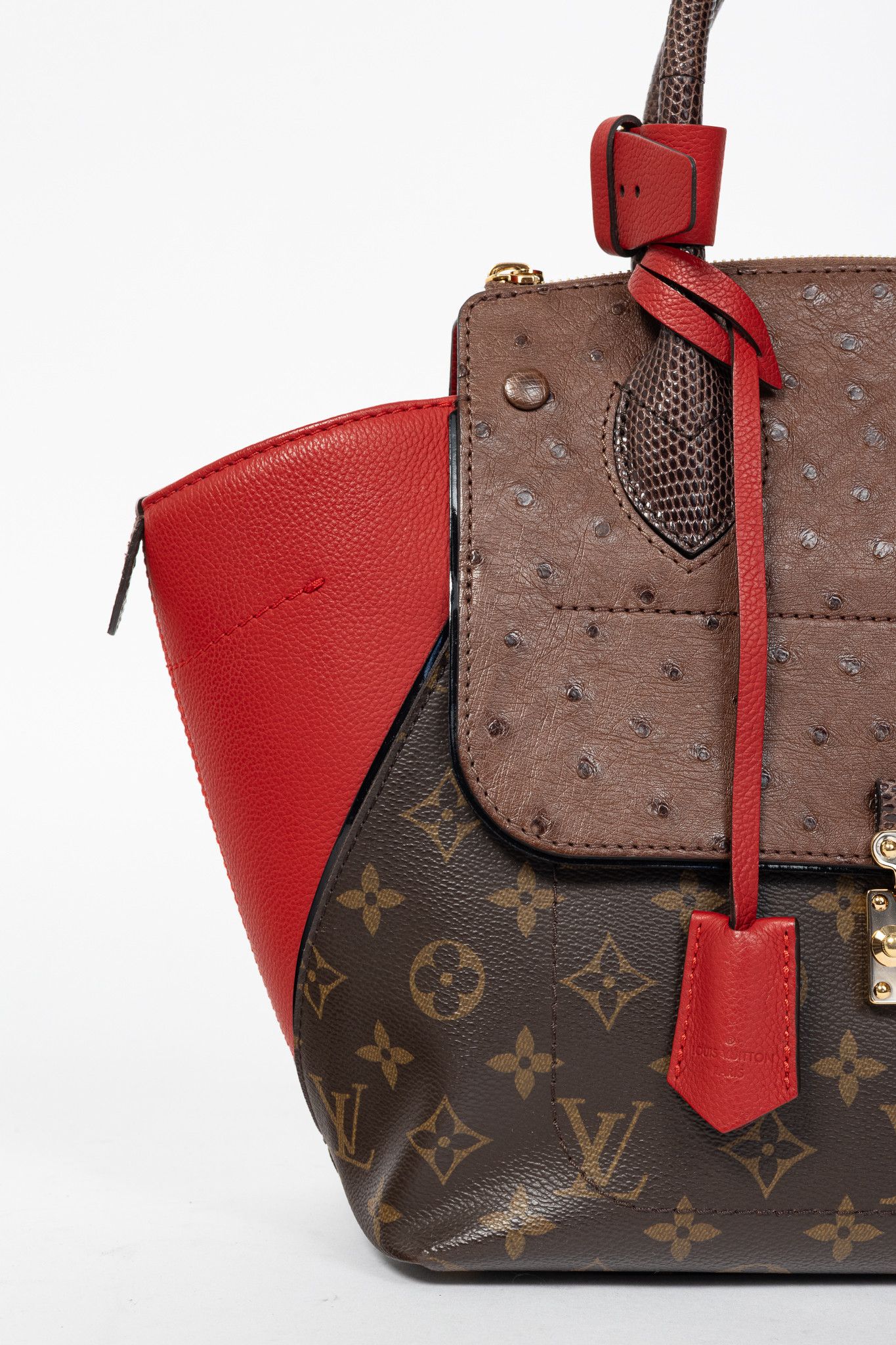 Louis Vuitton Louis Vuitton Majestueux PM Red Monogram Exotique Tote Size ONE SIZE - 7 Thumbnail