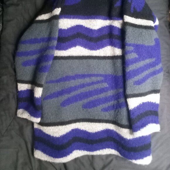 Other Vintage P.G.E. Abstract Mohair Cardigan Sweater Oversize Size S / US 4 / IT 40 - 9 Thumbnail