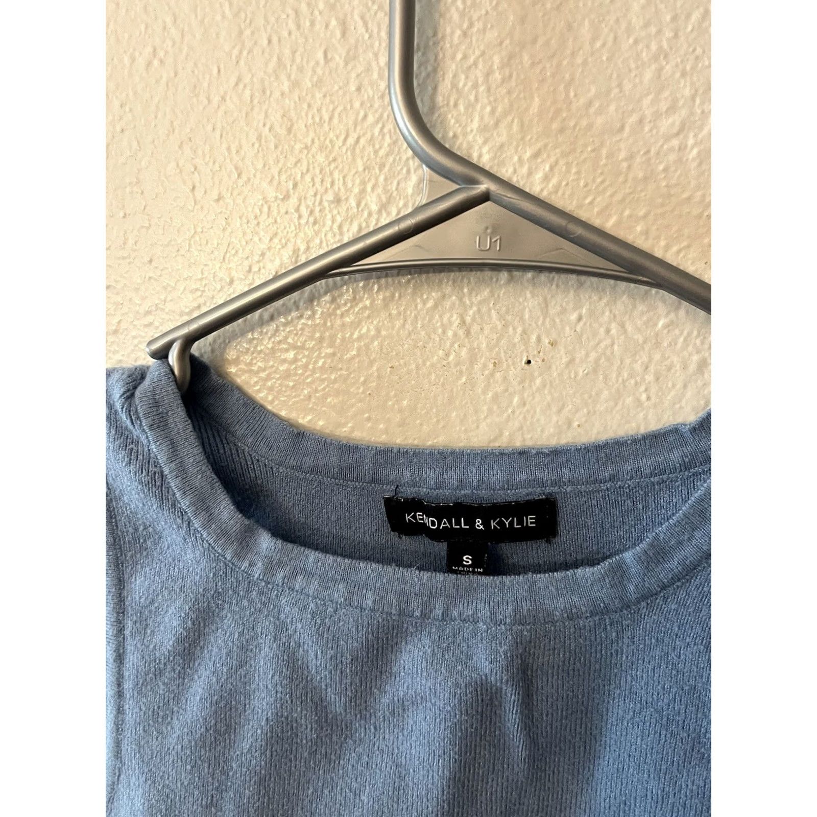Vintage Kendall & Kylie Blue Knit Crop Tank Top Sleeveless Scoop Neck Small - Pre-owned Condition Size S / US 4 / IT 40 - 2 Thumbnail