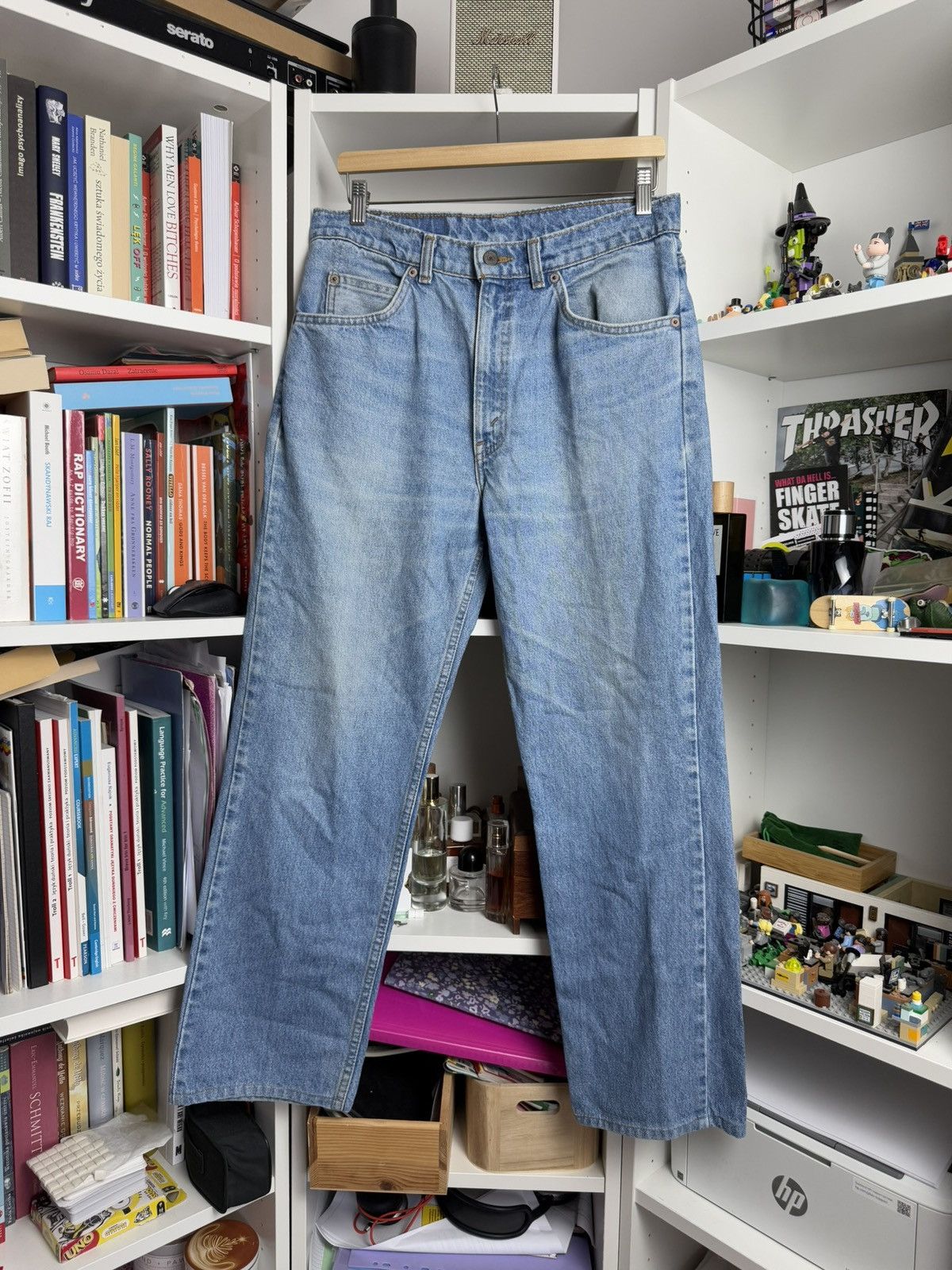 Levi's × Levi's Vintage Clothing × Vintage Vintage 90s Levis 619 orange tab baggy denim pants 33x32 80s Size US 33 - 2 Thumbnail