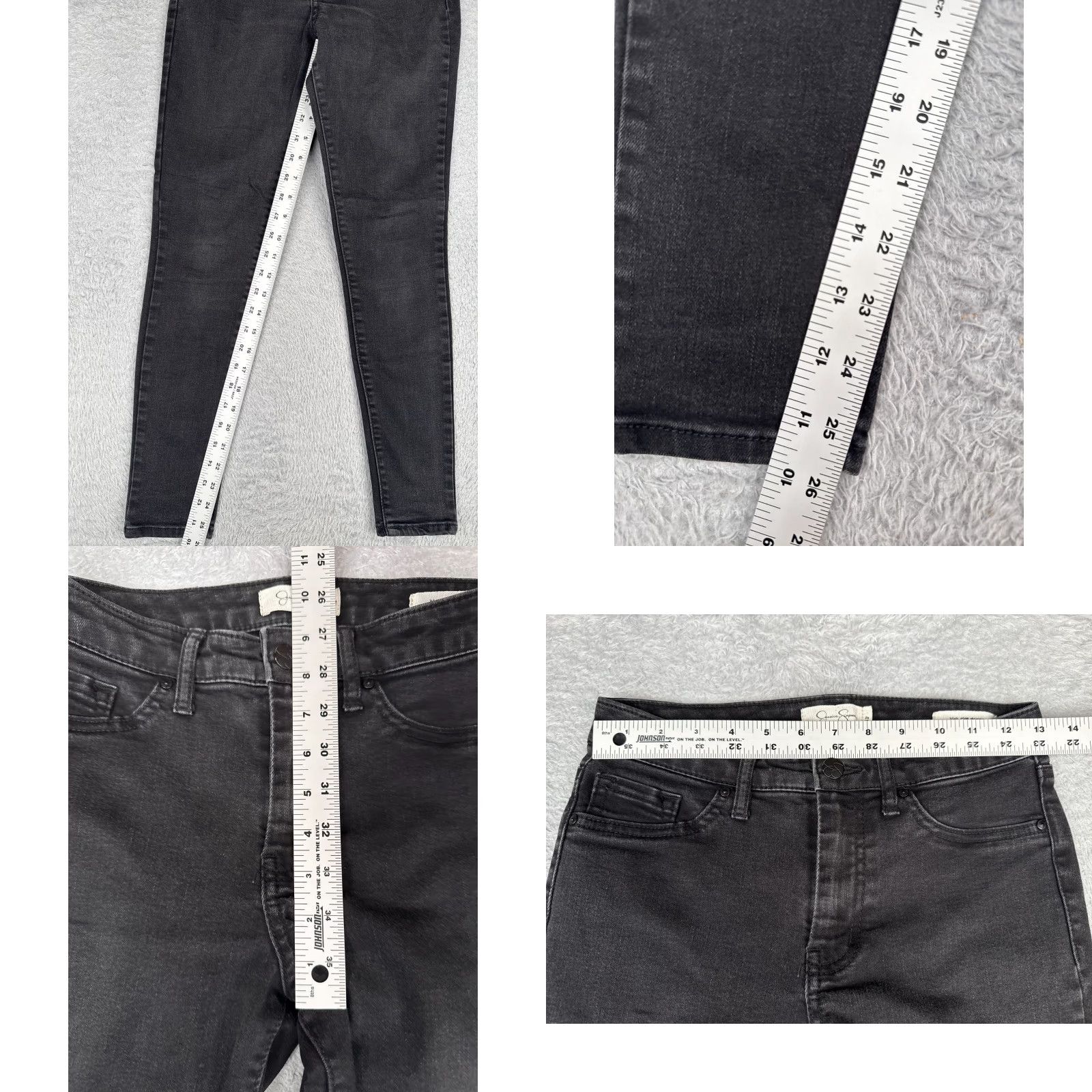 Jessica Simpson Jessica Simpson Jeans Women 4P Black Denim High Rise Skinny Cotton Blend 26x26 Size 27" / US 4 / IT 40 - 8 Thumbnail
