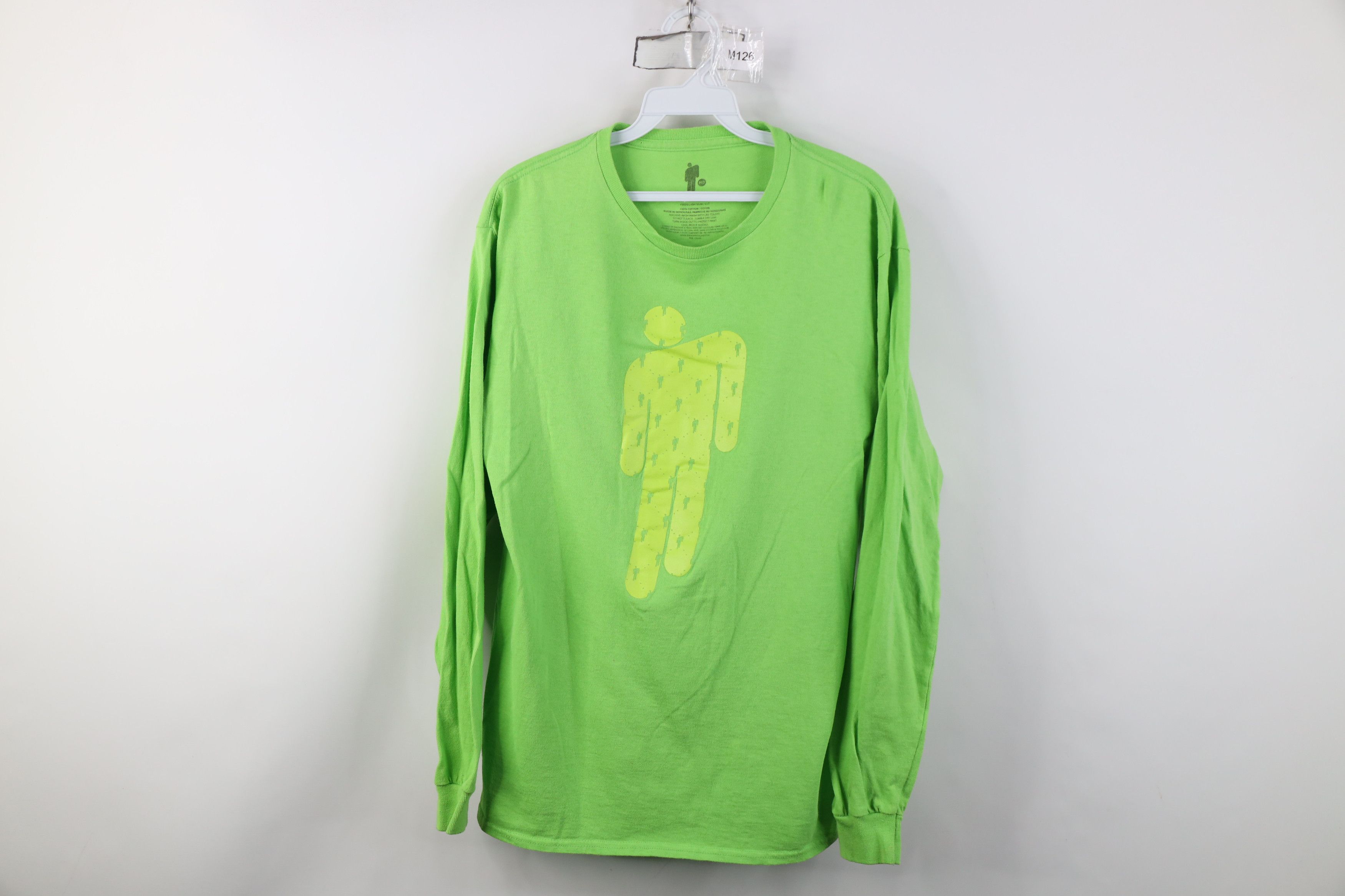 Vintage Billie Eilish Band Tour Long Sleeve T-Shirt Cotton Lime Size M / US 6-8 / IT 42-44 - 1 Thumbnail