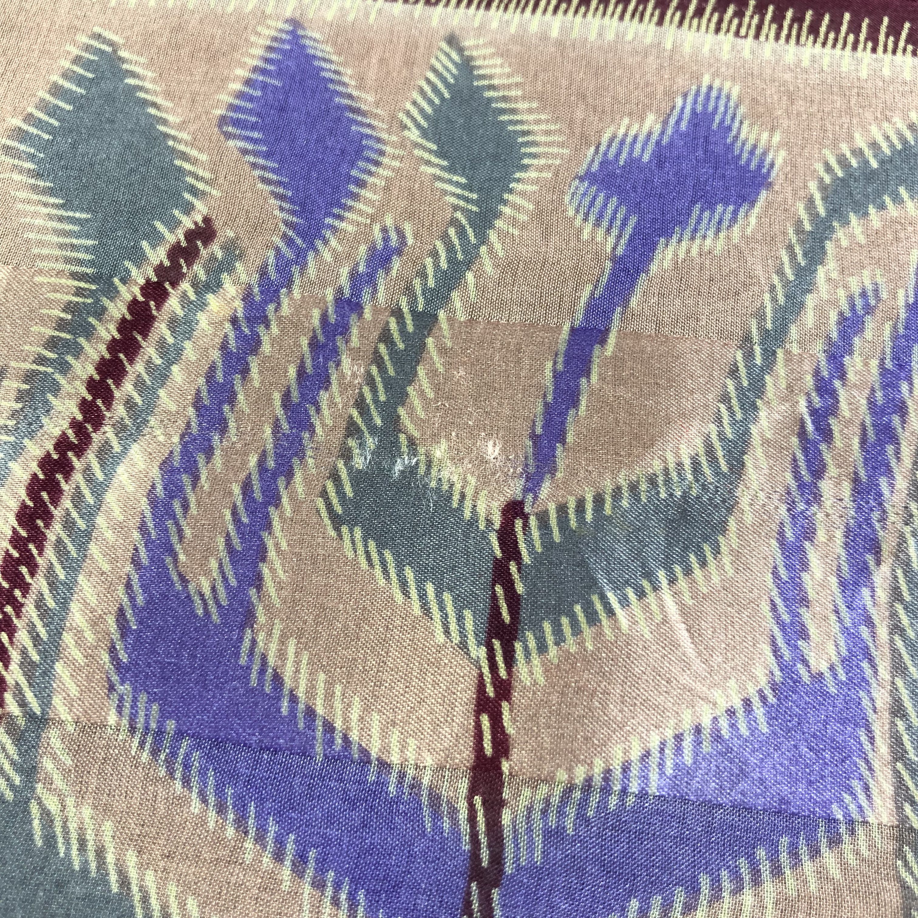 Japanese Brand Native Navajo Design Slit Thread Silk Scarf M832 Size ONE SIZE - 5 Thumbnail