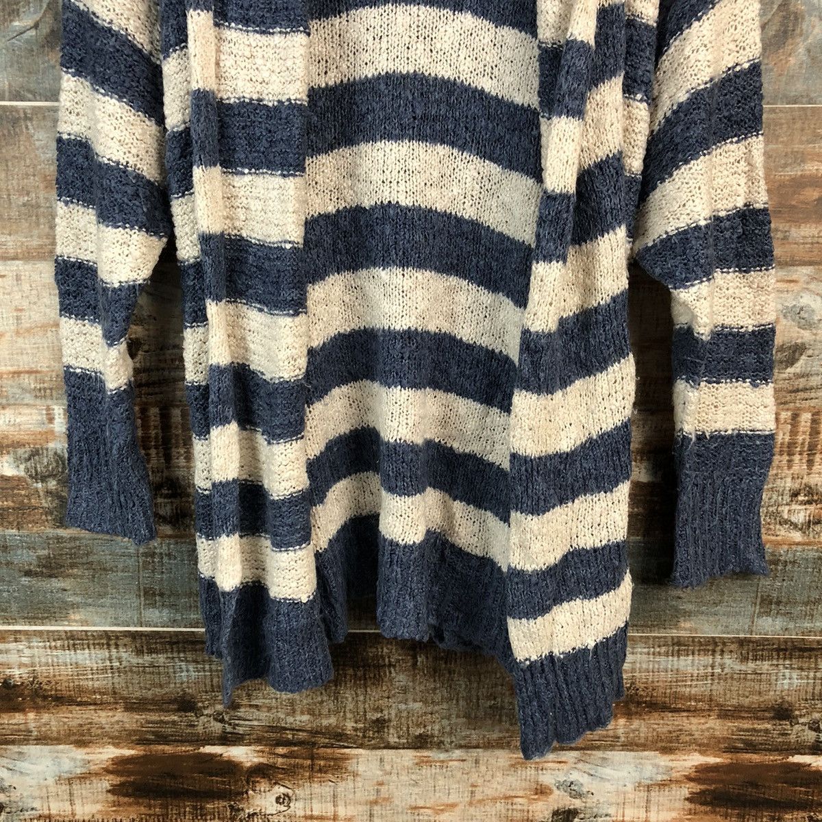 Japanese Brand × OVER THE STRiPES Lung Grind Stripe Blue like cobain Knitwear #A2491 Size M / US 6-8 / IT 42-44 - 6 Thumbnail
