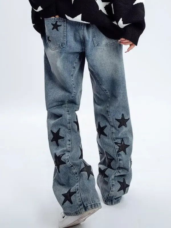 Japanese Brand Retro loose straight leg casual jeans Size US 30 / EU 46 - 4 Thumbnail