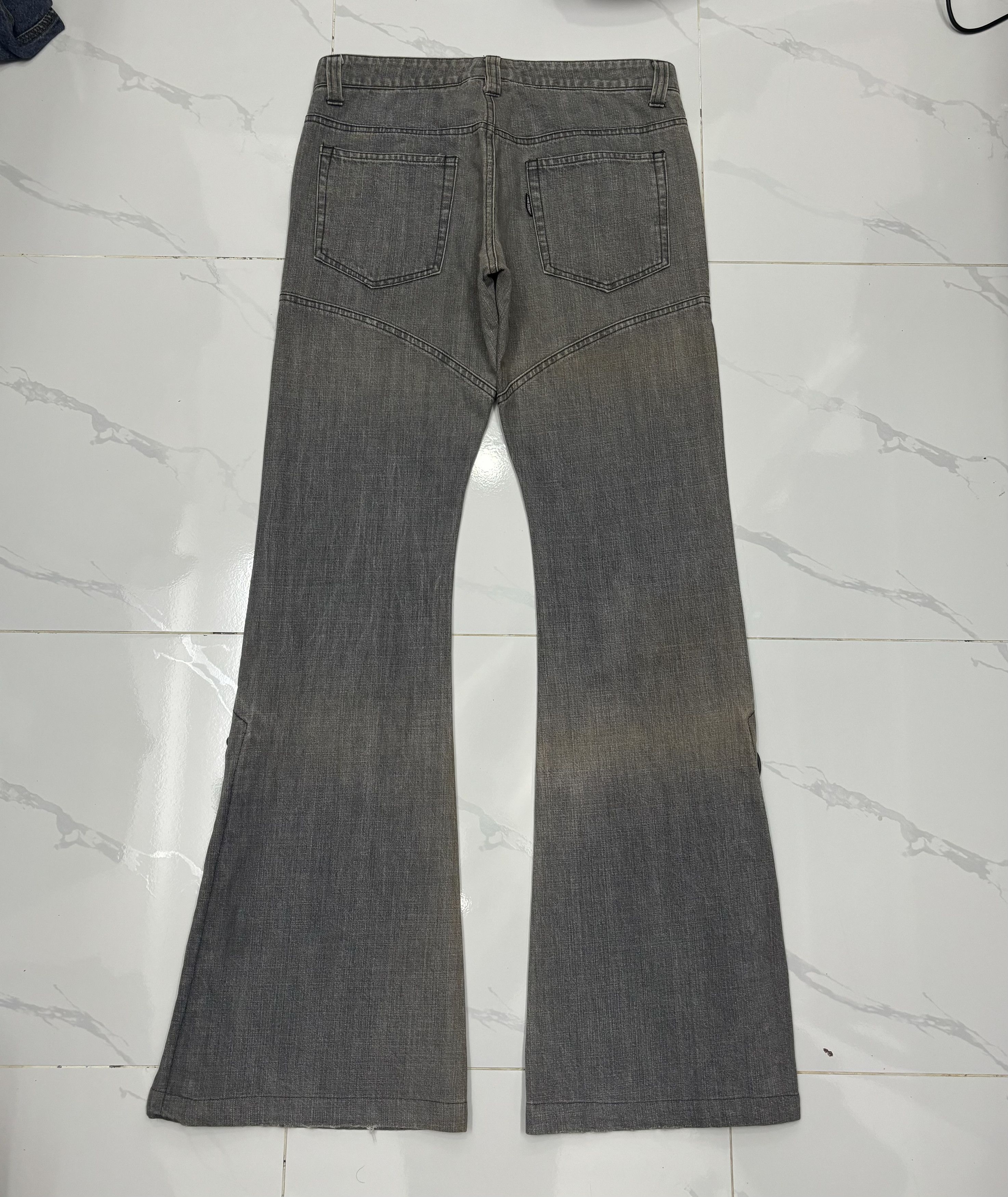 Tornado Mart Tornado Mart Lace Up Flare Jeans Faded Grey Size US 30 / EU 46 - 3 Thumbnail