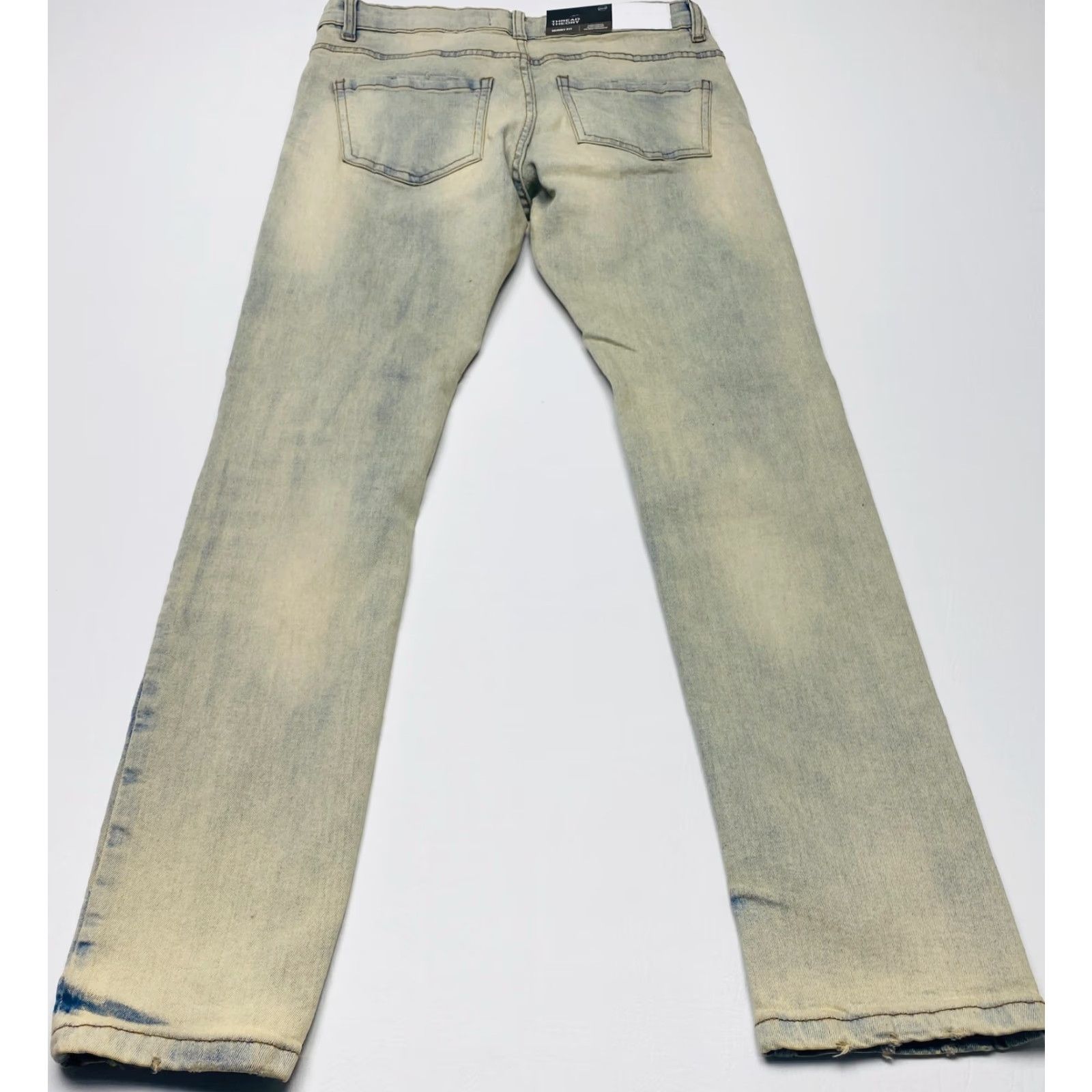 Theory NWT Thread Theory Jeans Mens 29x30 Sand Blue Distressed Skinny Fit Stretch NEW Size US 29 - 7 Thumbnail