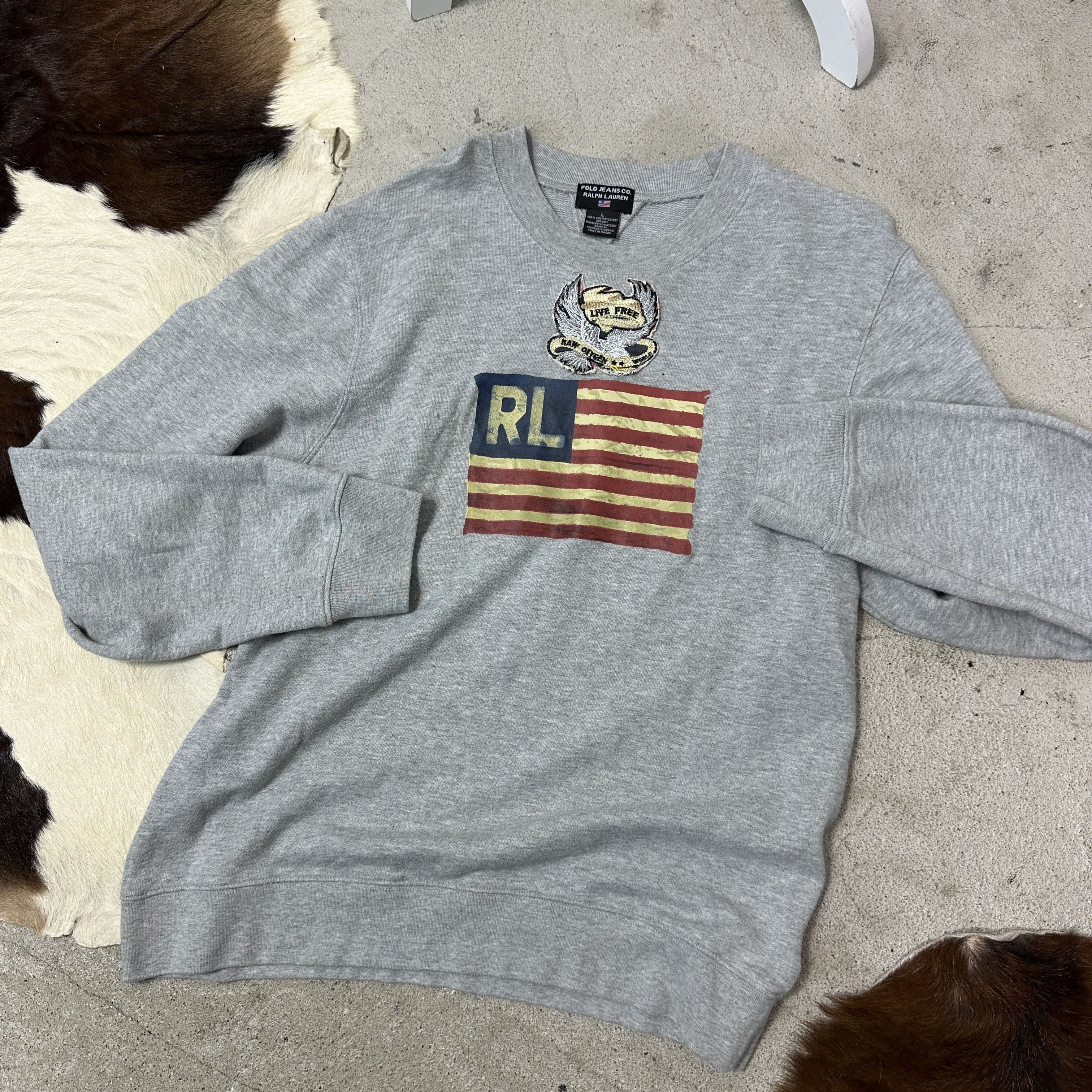 Polo Ralph Lauren Vintage Sporty Polo Jeans Ralph Lauren Sweatshirt Y2K Size US L / EU 52-54 / 3 - 5 Thumbnail