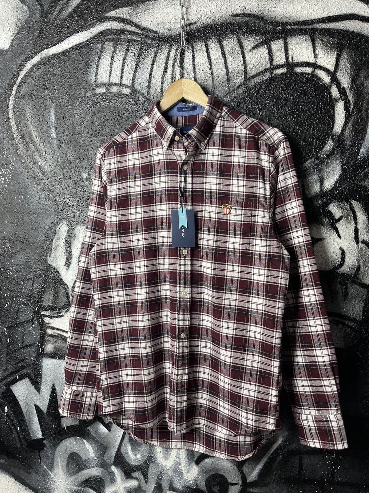 Gant GANT Regular Fit Shield Logo Plaid Button Down Shirt Size S Size US S / EU 44-46 / 1 - 1 Thumbnail
