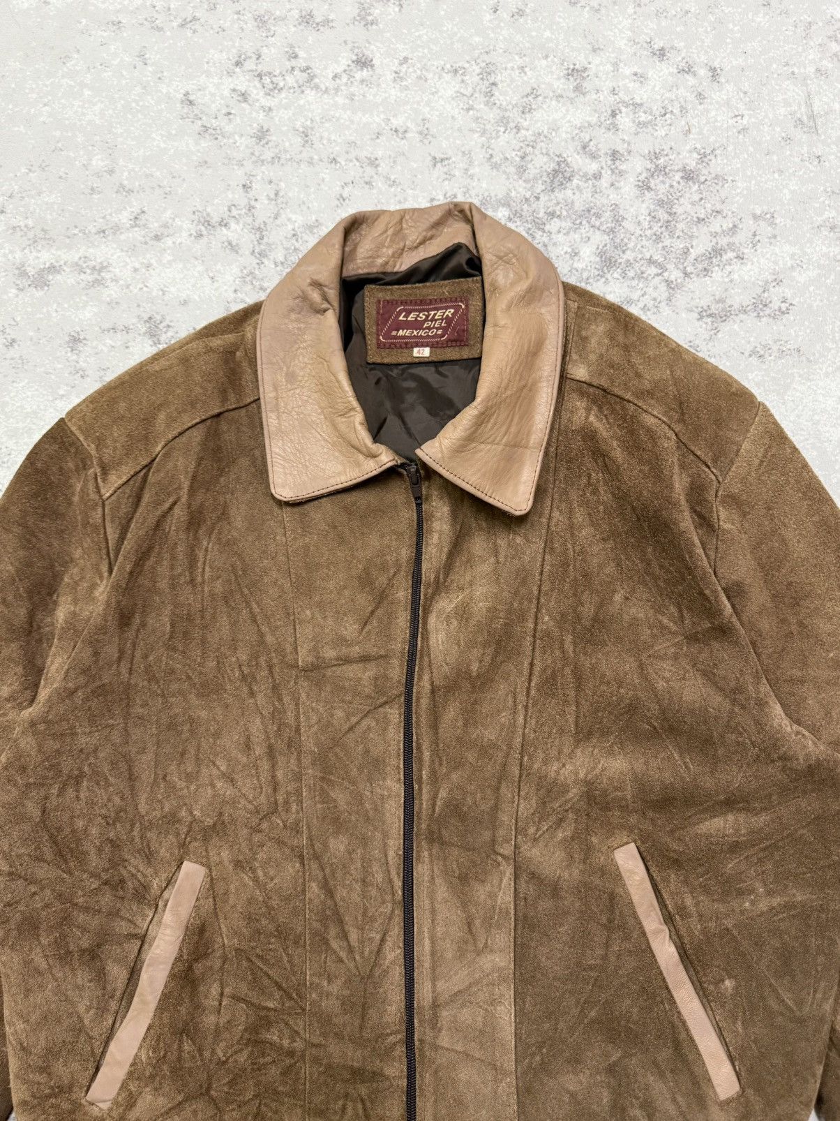 Leather VINTAGE LESTER PIEL MEXICO SUEDE LEATHER BOMBER JACKET Size US M / EU 48-50 / 2 - 6 Thumbnail