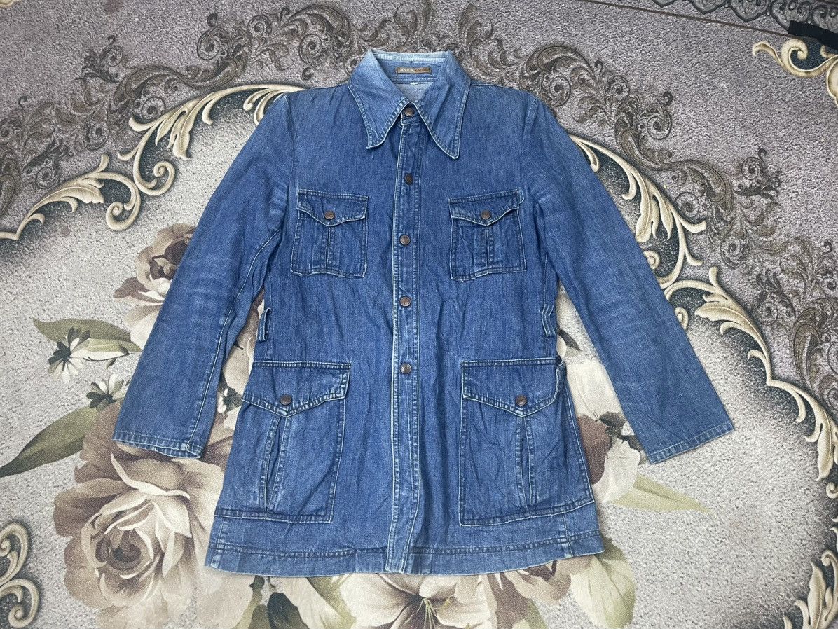 Vintage Canton X West Denim Jacket Streetwear Size US M / EU 48-50 / 2 - 1 Thumbnail