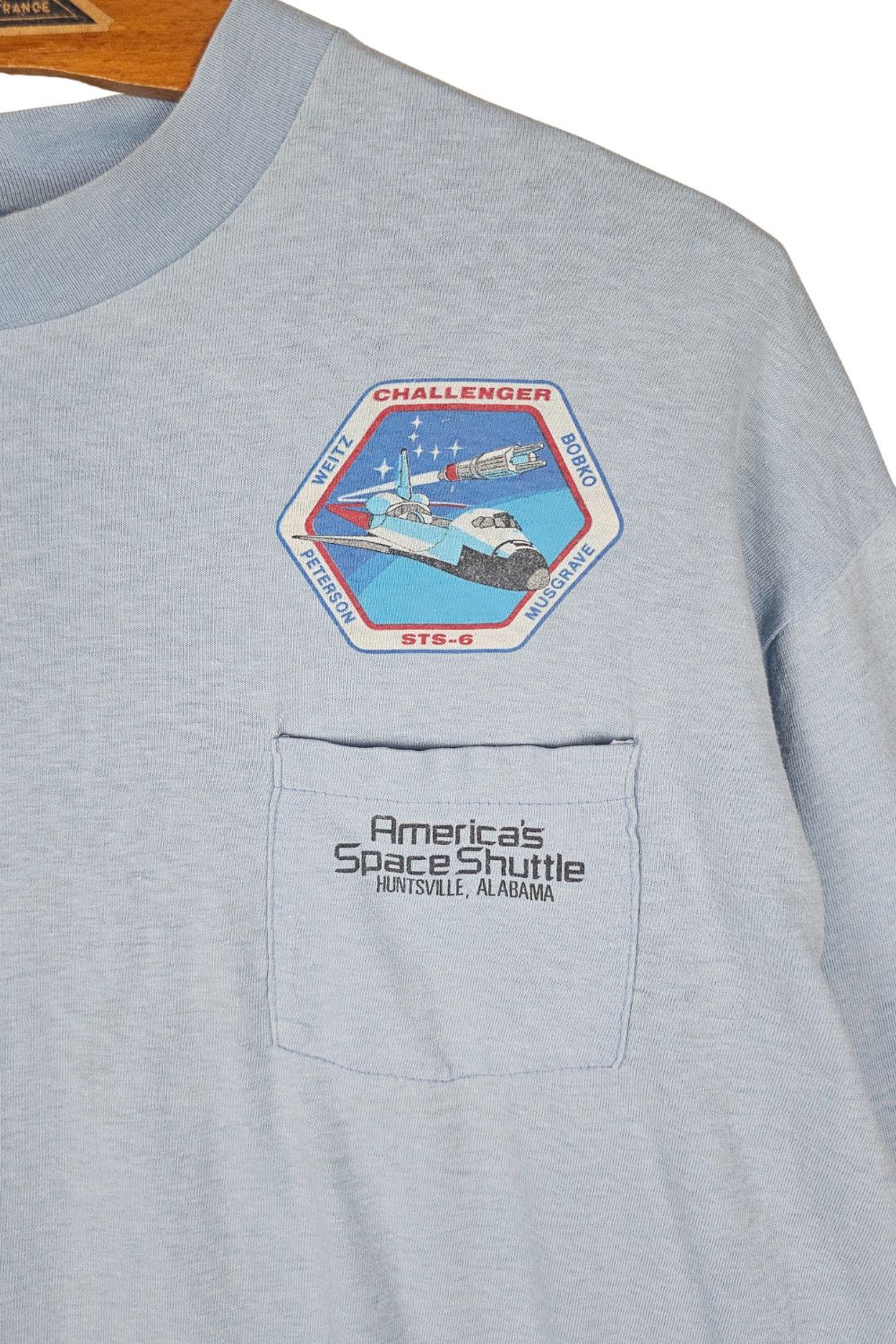 Hanes 1983 NASA Challenger STS-6 L/S Pocket Tee - Hanes Beefy Size US M / EU 48-50 / 2 - 5 Thumbnail