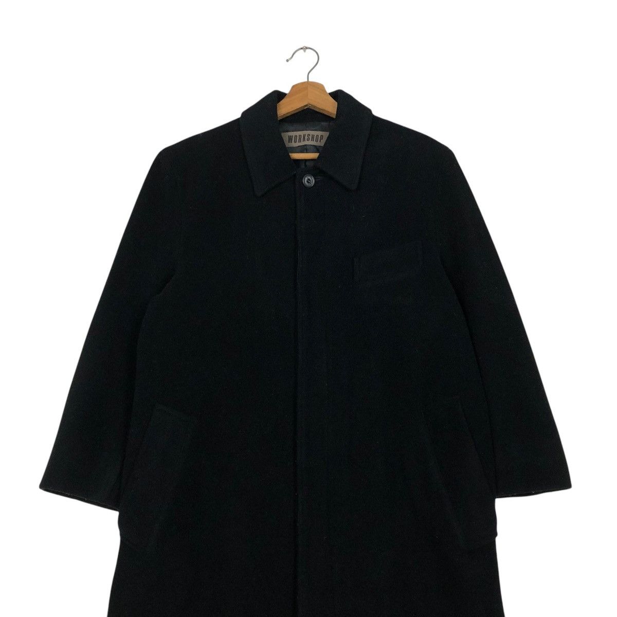 Yohji Yamamoto 🔥VINTAGE WOOL LONG JACKET WORKSHOP YOHJI YAMAMOTO RICH BLACK Size US M / EU 48-50 / 2 - 5 Thumbnail