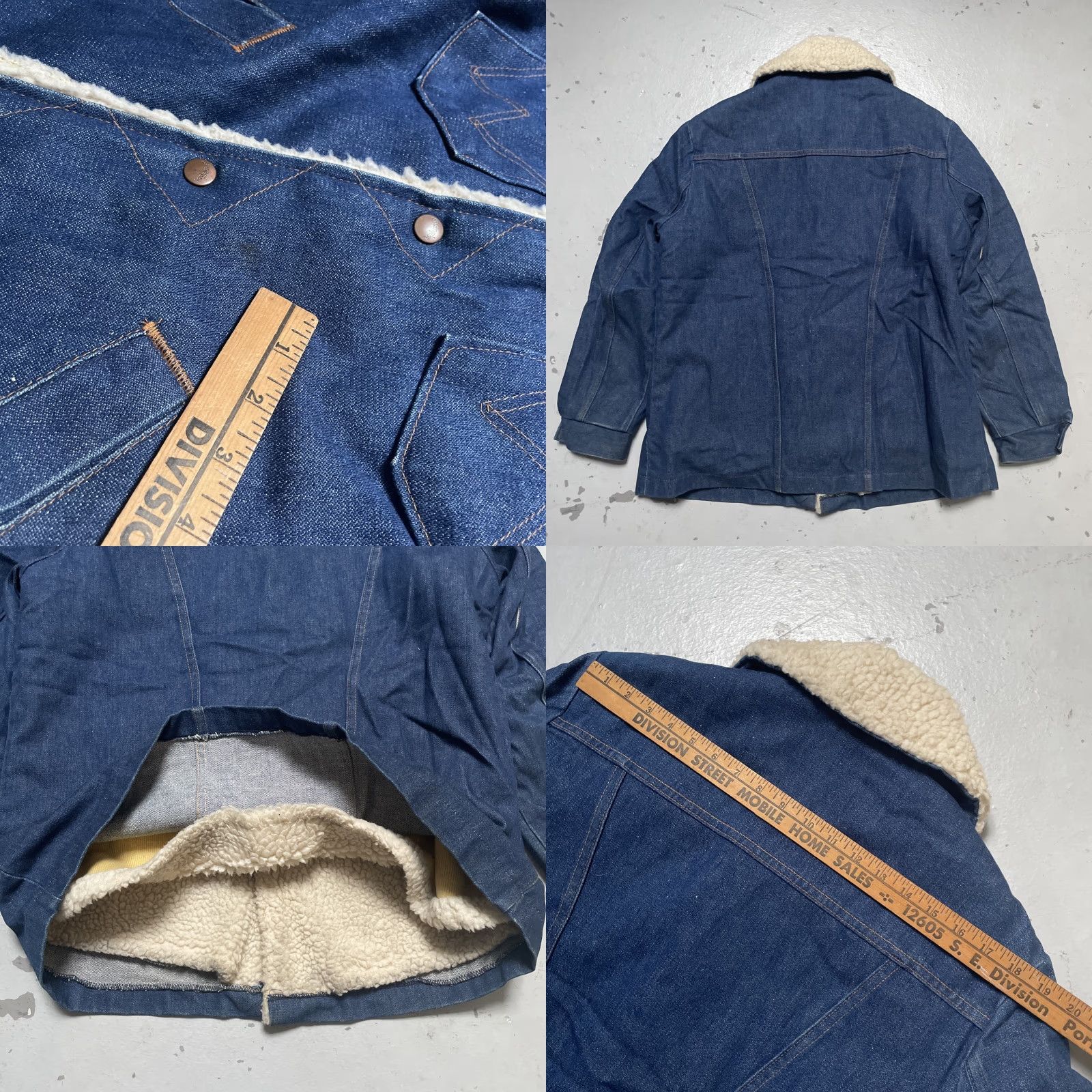 Wrangler VINTAGE Wrangler Jacket Denim Bomber Unisex Adults L Blue USA Western Cowboy 70s 80s Workwear Snap Closures Size US L / EU 52-54 / 3 - 8 Thumbnail