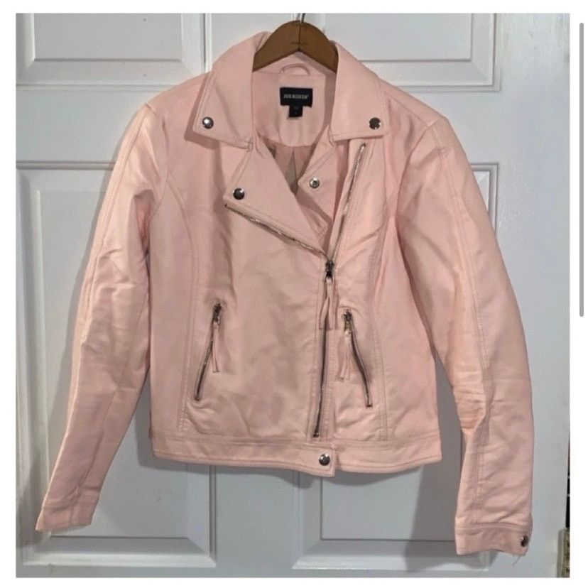 Joe Boxer JOE BOXER Pink Faux Leather Moto Jacket M Size M / US 6-8 / IT 42-44 - 1 Thumbnail