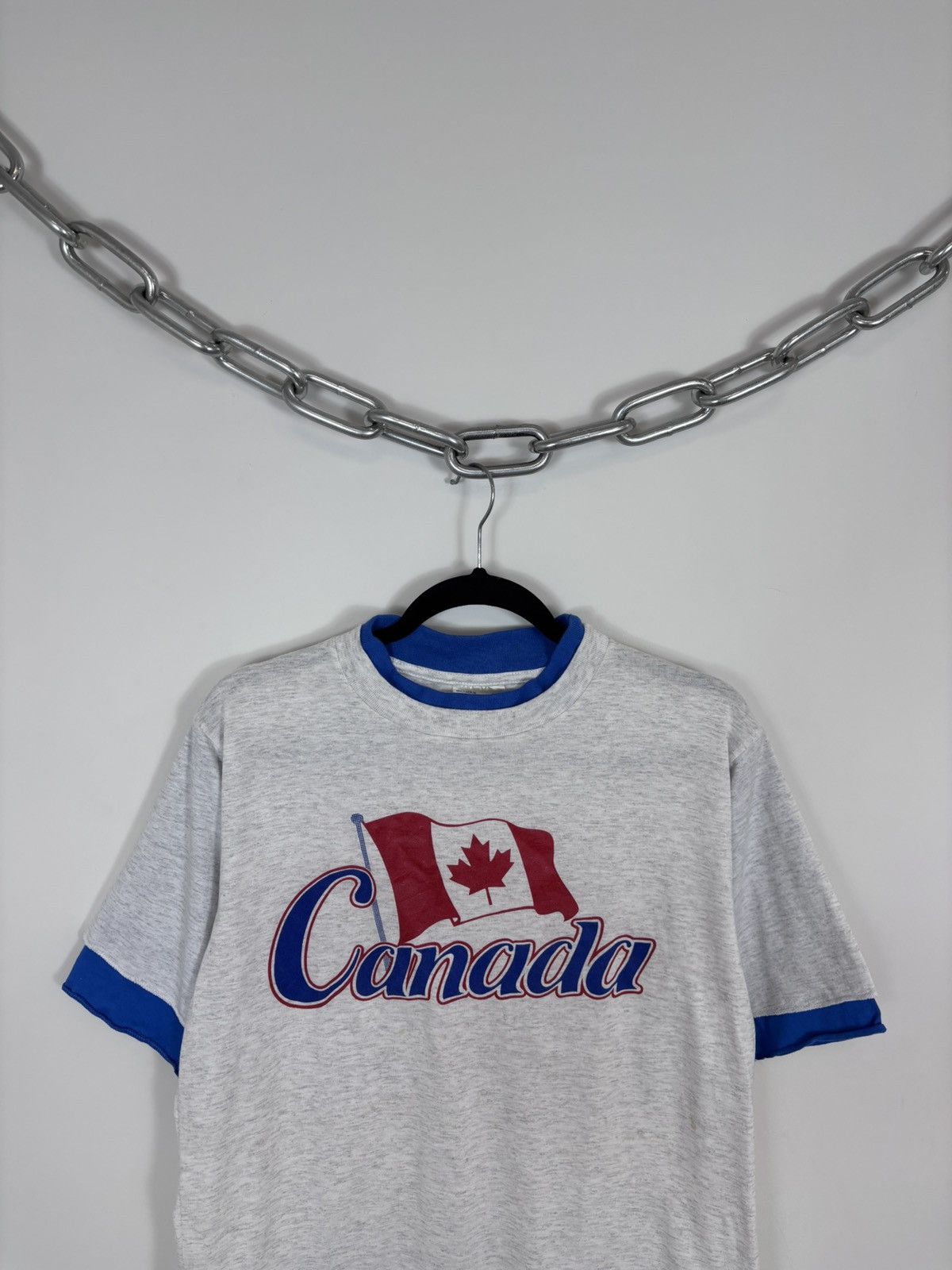 Vintage Vintage 1990s Canada Flag Big Graphic Logo Grey T-Shirt Tee Size US M / EU 48-50 / 2 - 2 Thumbnail
