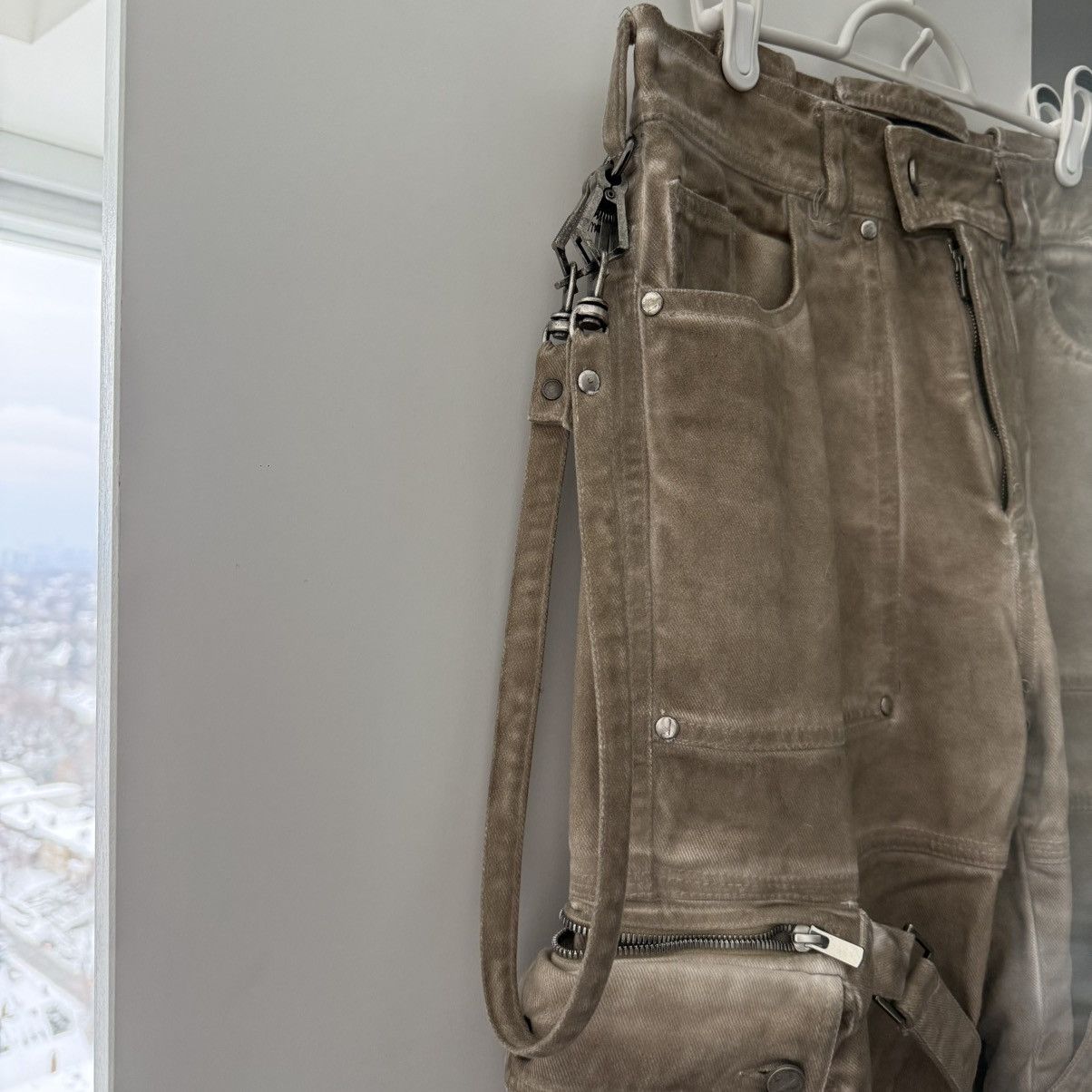 SHINE LUXURY OG Sample 1/1 – “Subhumane” Flared Kombat Cargo Pants Size US 32 / EU 48 - 5 Thumbnail