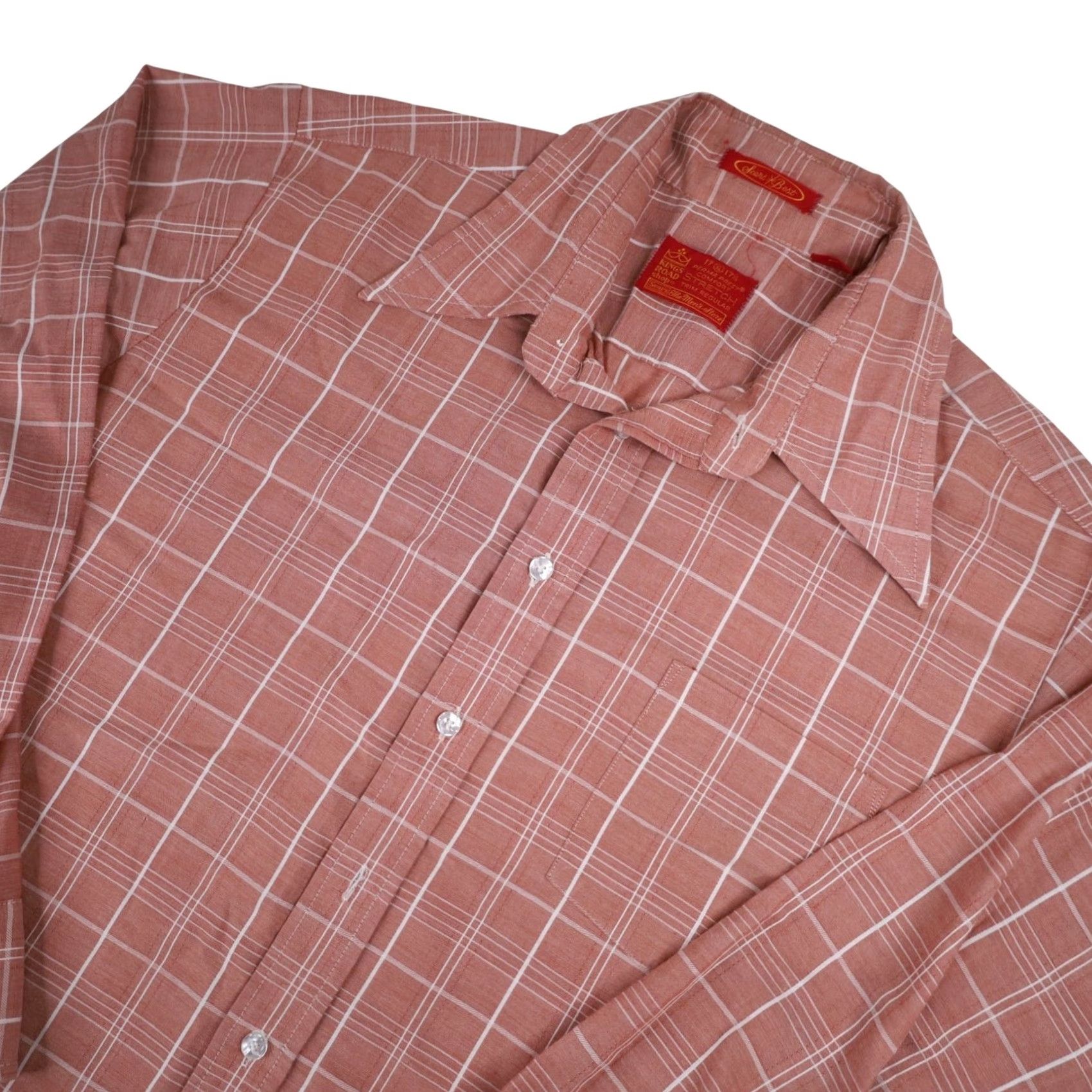 Sears VINTAGE Sears Best Road King Mens XL Perma Prest Button Up Shirt Red Size US XL / EU 56 / 4 - 2 Thumbnail