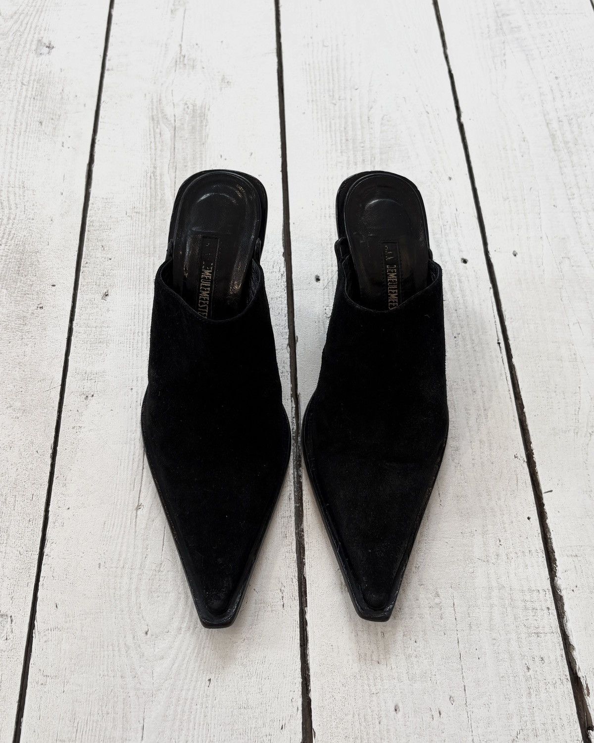 Ann Demeulemeester Ann Demeulemeester SS2002 Suede Leather Mules Size US 6 / IT 36 - 2 Thumbnail