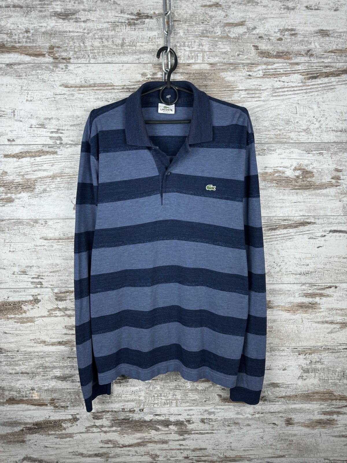 Lacoste × Vintage Mens Vintage Lacoste striped longsleeve T-shirt sweatshirt Size US L / EU 52-54 / 3 - 2 Thumbnail
