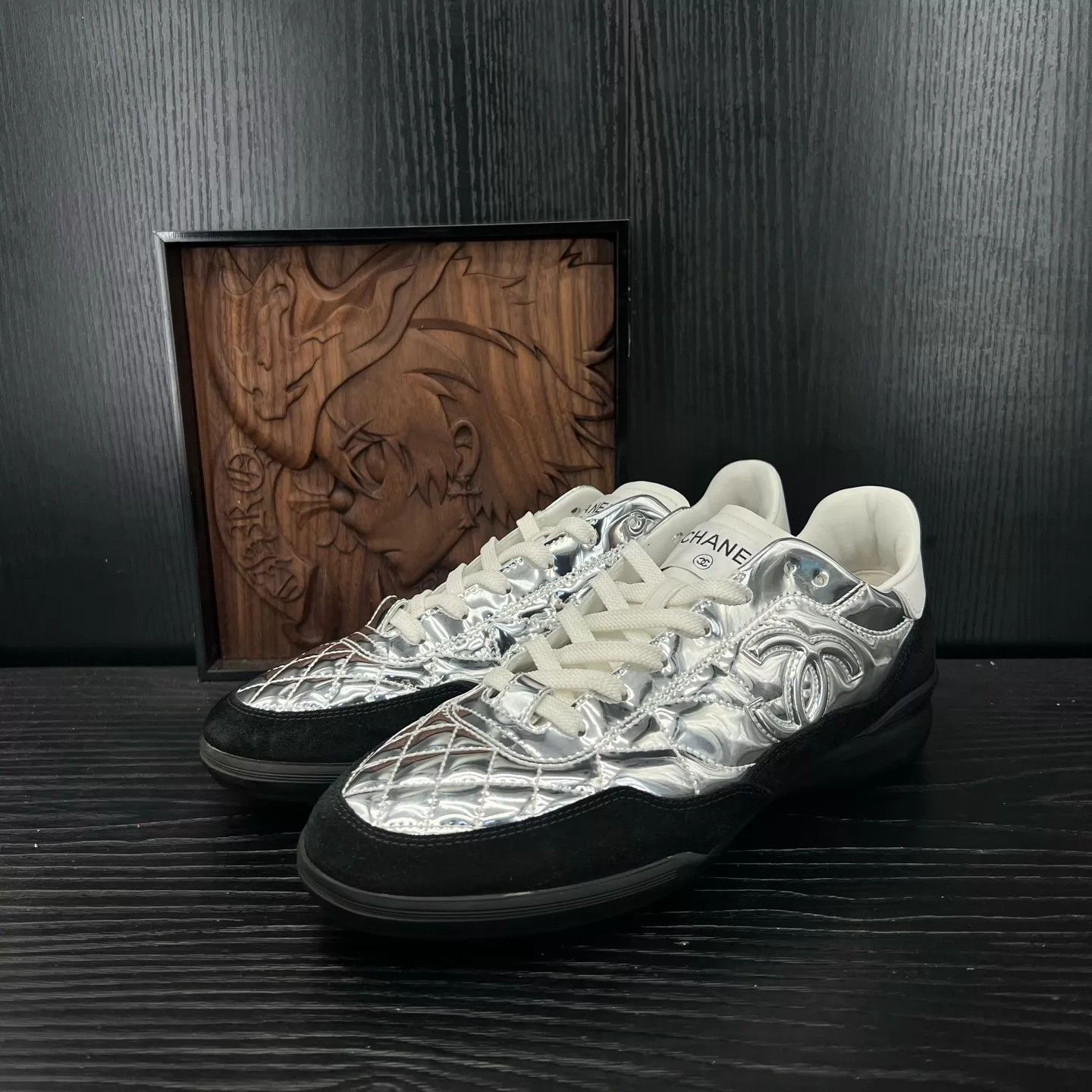 Chanel Chanel Coco Neige 25N Black Silver 40 99 New Size US 7 / EU 40 - 1 Thumbnail