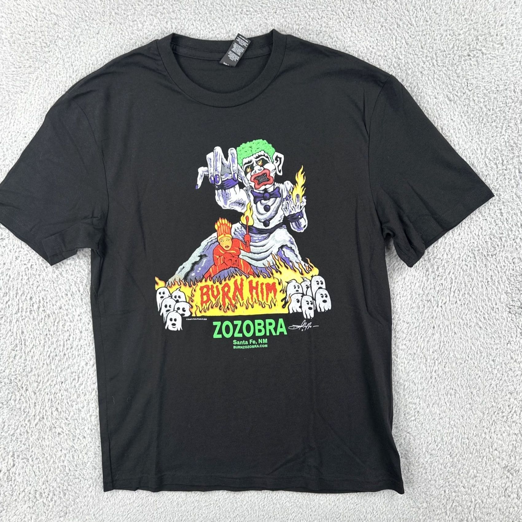 Vintage Kiwanis Club Of Santa Fe 2020 Zozobra Santa Fe NM Burn Him Tee Black Shirt Small Mens Size US S / EU 44-46 / 1 - 2 Thumbnail
