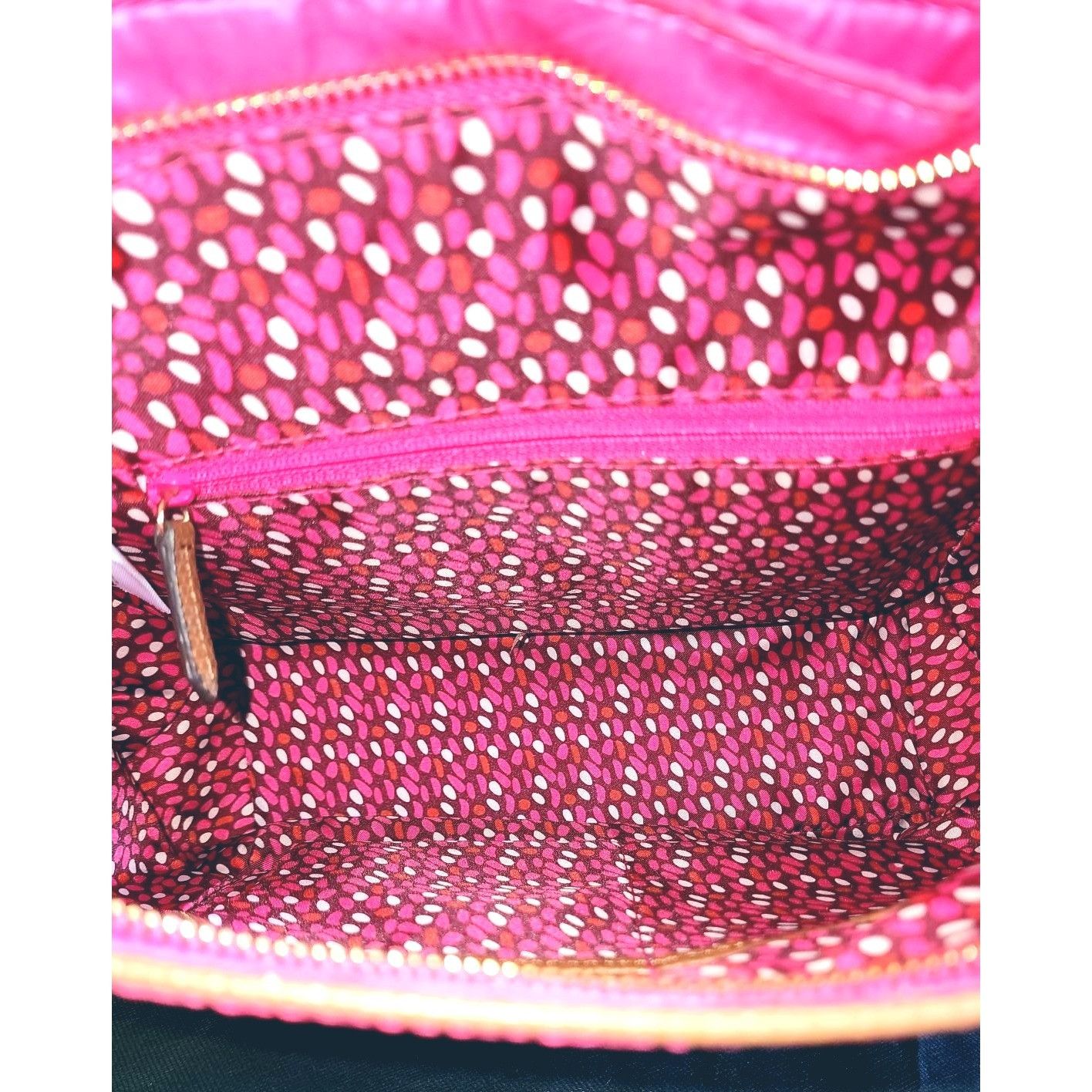 Vera Bradley Vera Bradley Pink & Brown Tote Bag With Faux Leather Accents Size ONE SIZE - 9 Thumbnail